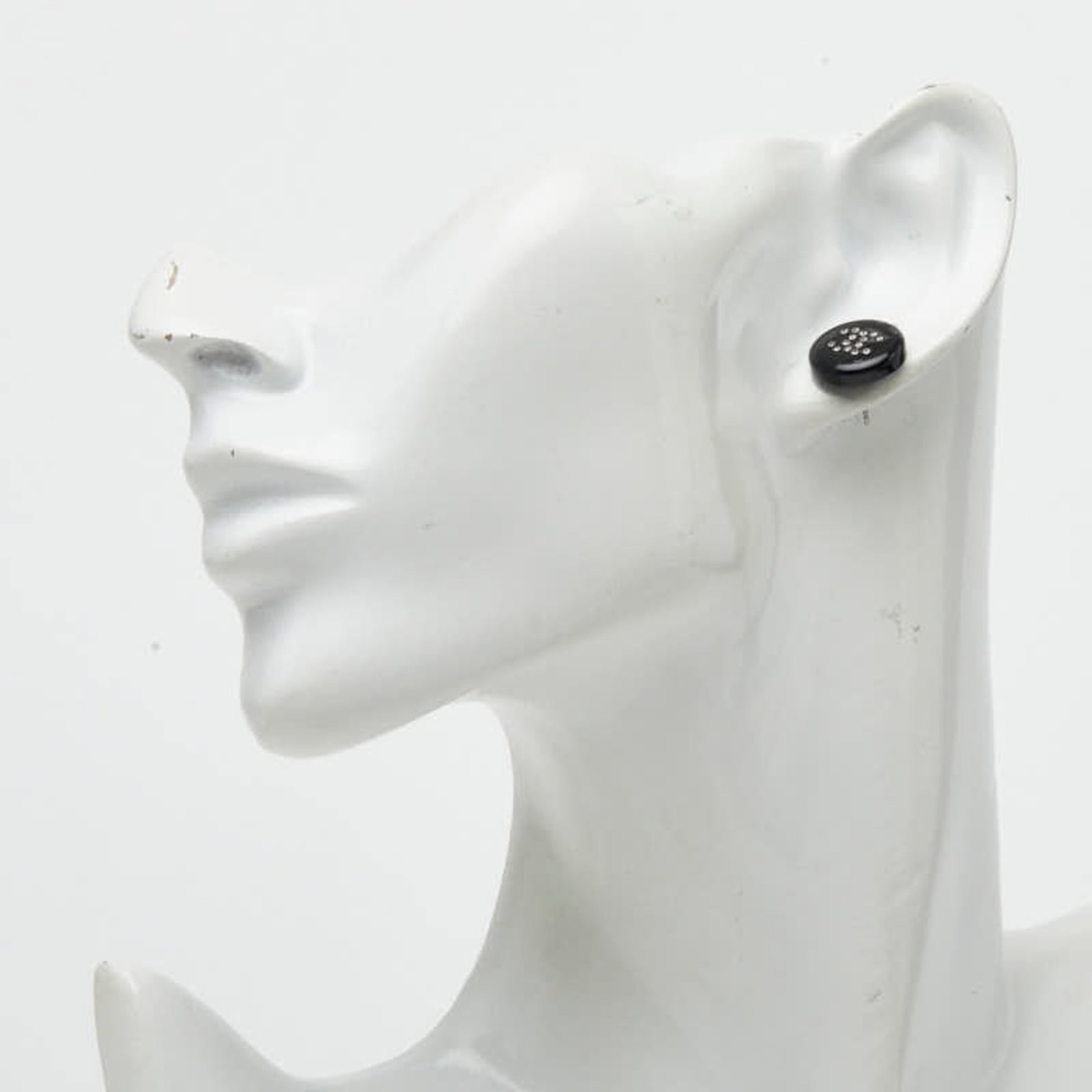 Chanel Stud Earrings Plastic Rhinestone - 6