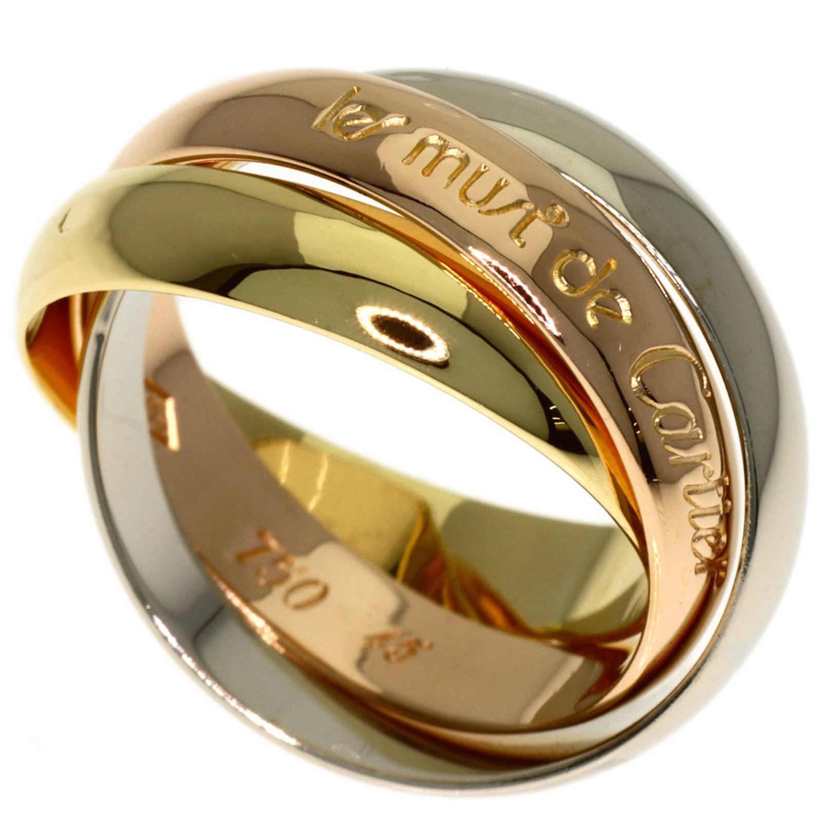 Pink Gold 18K Cartier Band Ring Yellow White: Pink Gold 18K Cartier Band Ring Yellow White Pink Gold 18K Cartier Band Ring Yellow White - A stunning band ring from renowned luxury brand Cartier, crafted in pink gold (18K) and measuring US size 3.