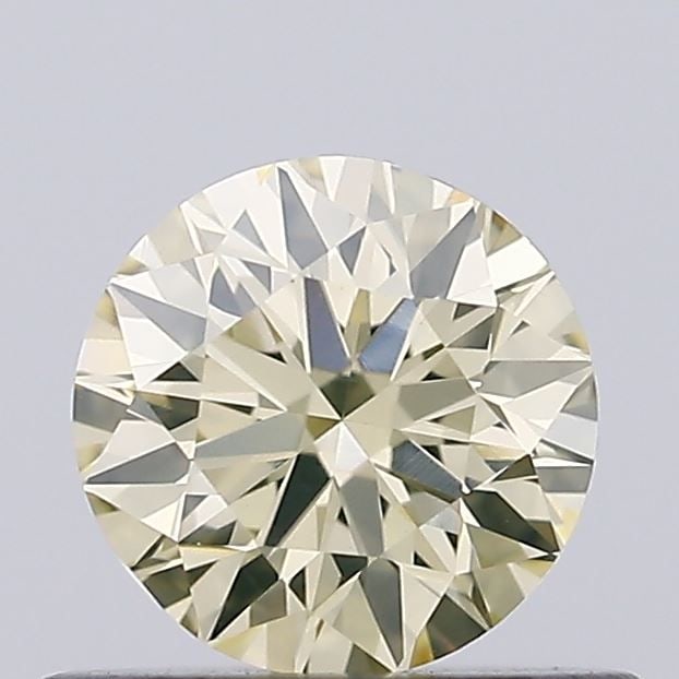 Round 0.54ct Fancy Yellow VVS2 - Loose Natural Diamond: Round 0.54ct Fancy Yellow VVS2 - Loose Natural Diamond The 0.54ct Fancy Yellow VVS2 diamond boasts exceptional clarity and color, with its EX polish and symmetry showcasing its natural beauty. This