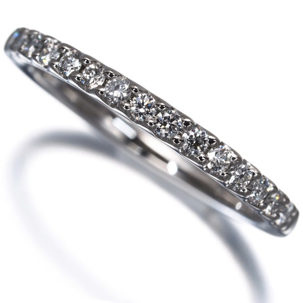 Ring Diamond 0.21Ct Half Eternity Us5.25-5.5 950 Platinum (1 of 5)