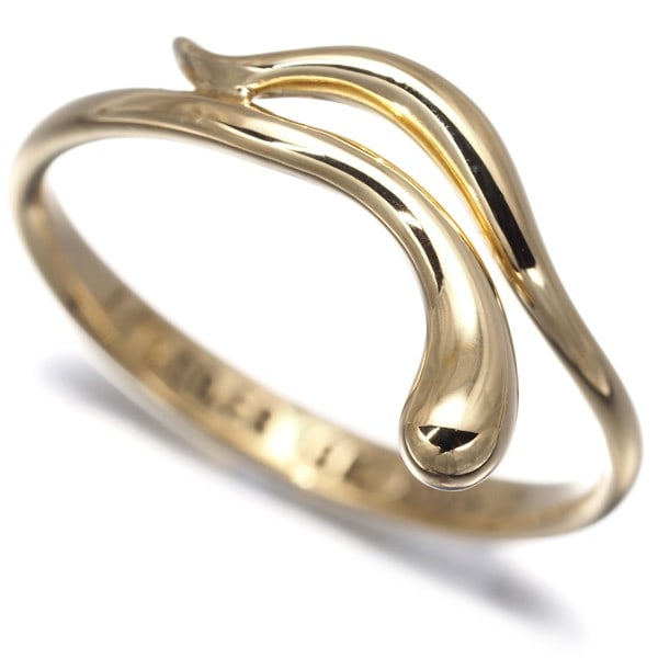 Tiffany&Co. Ring Freeform Teardrop Us5 18K Yg: Tiffany&Co. Ring Freeform Teardrop Us5 18K Yg 18k Yellow Gold Freeform Teardrop Ring from Tiffany&Co. Features a unique, ring design with no stone and a signature from the artist. This beautiful piece