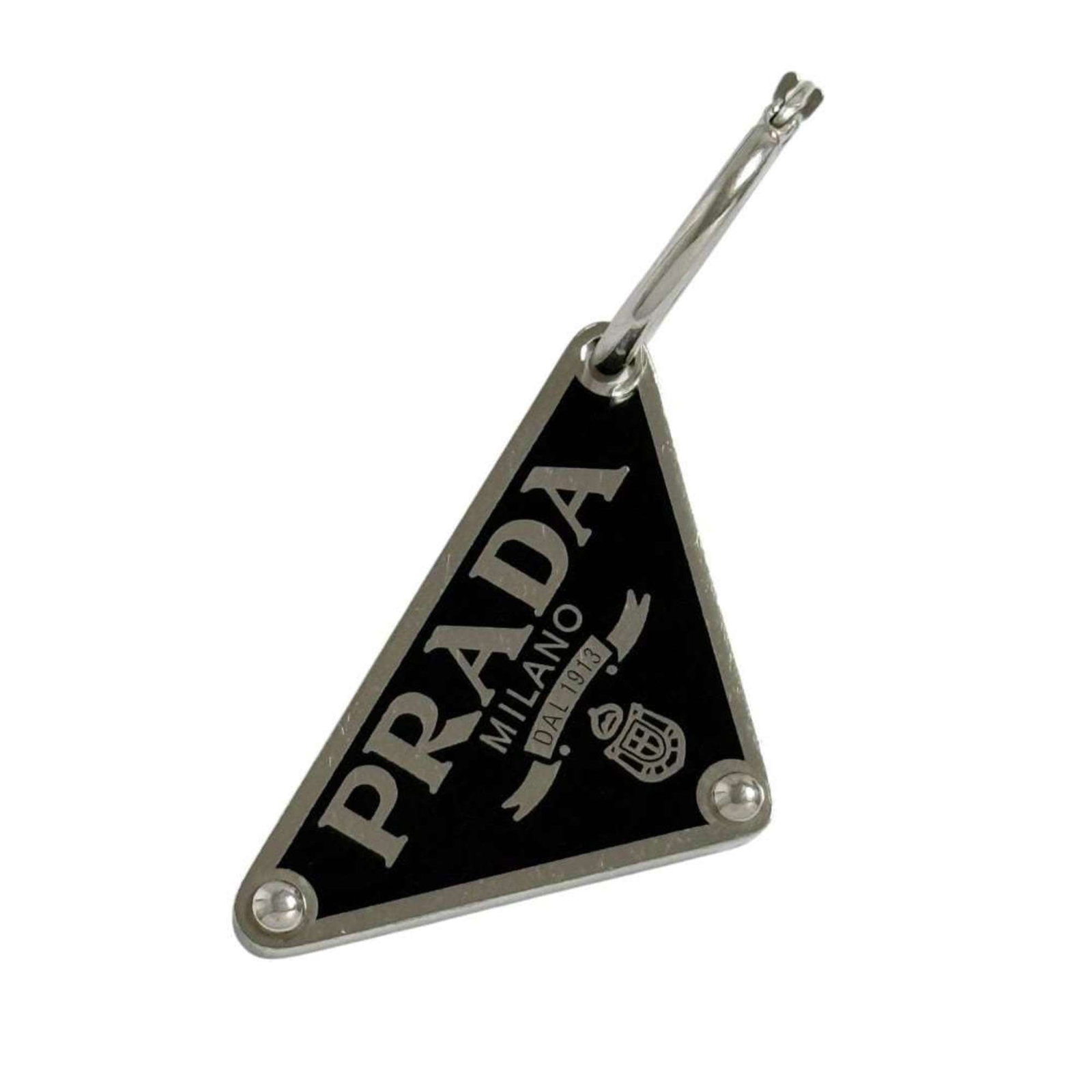 Silver Prada earrings 925: Silver Prada earrings 925 Silver Prada earrings 925 are drop earrings made from high-quality silver, measuring 60.00mm x 23.00mm in size. The Italian brand Prada Country of Origin marks these elegant 