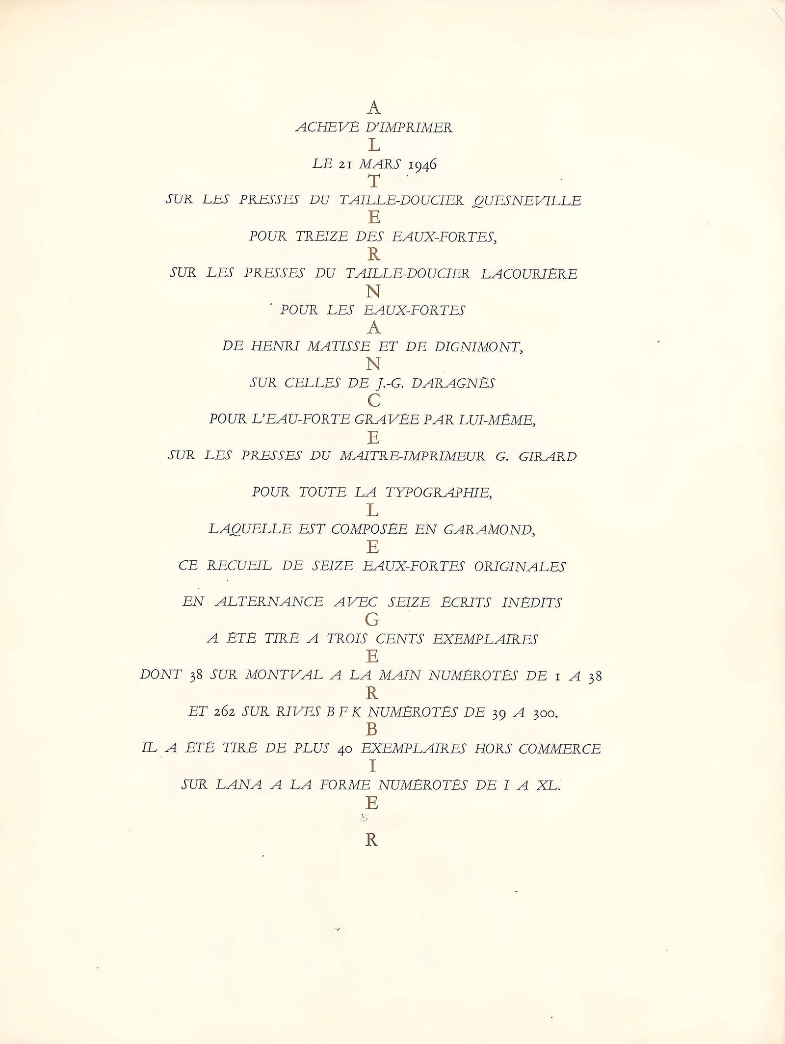 Henri de Waroquier, Composition, Alternance, Etching - 9
