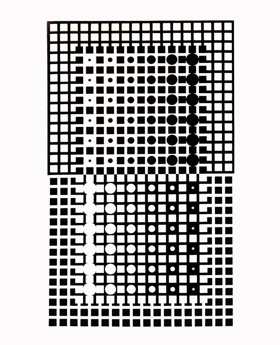 Victor Vasarely, Composition, Corpusculaires, Hliogravure: Victor Vasarely, Composition, Corpusculaires, Hliogravure Item Specifics: Paper Size: 11.61 x 9.25 inches. Excellent condition. Notes: From the folio, Corpusculaires, 1973. Published and printed by