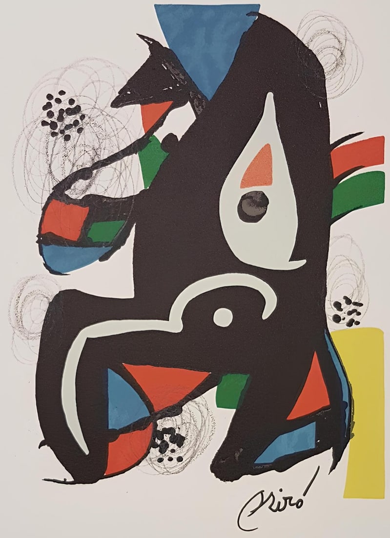 Joan Mir, Composition (Mourlot 1212-1225; Cramer 248), La mlodie acide, Lithograph (1 of 7)