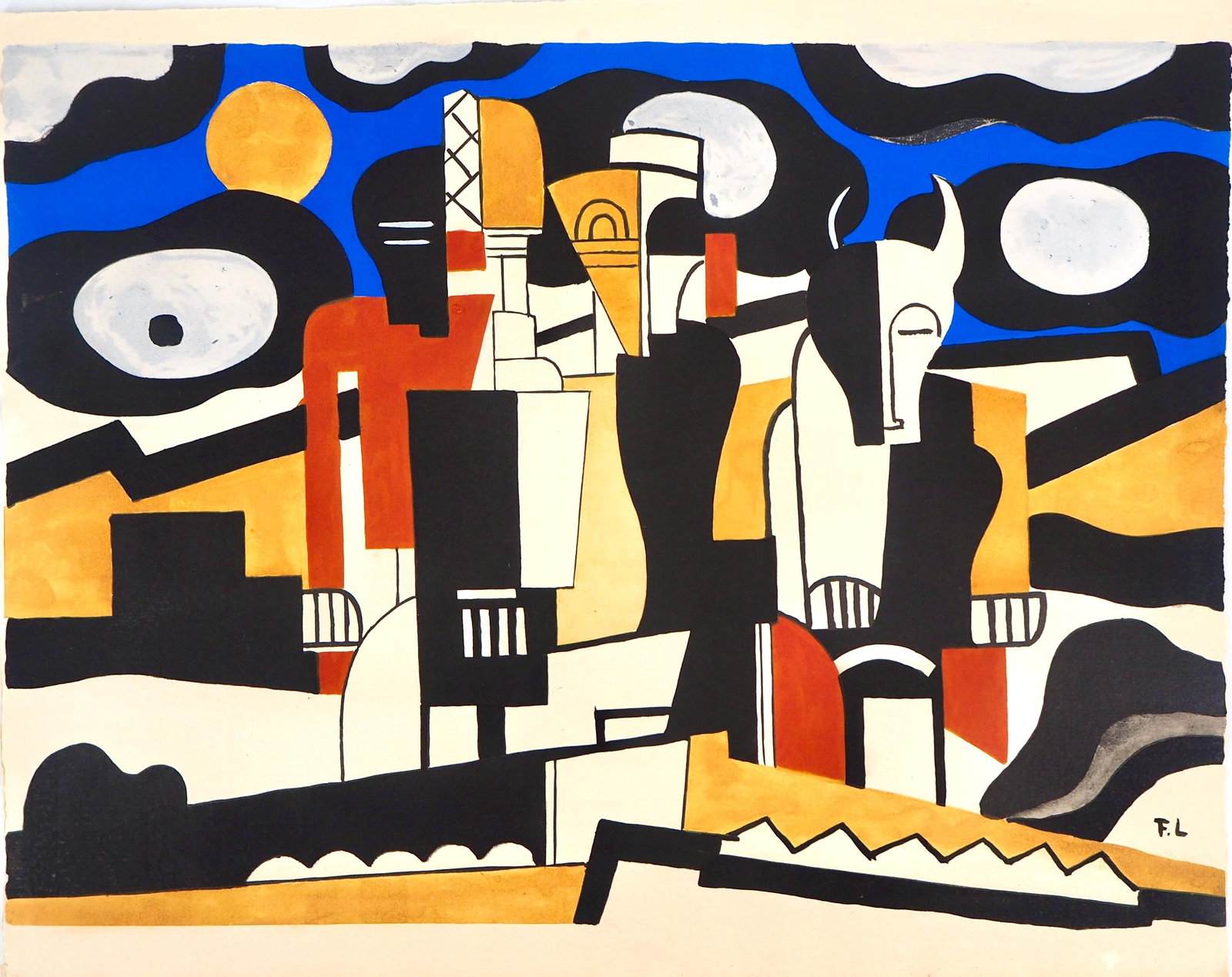 Fernand Lger, Composition, Contrastes, Lithograph - 5