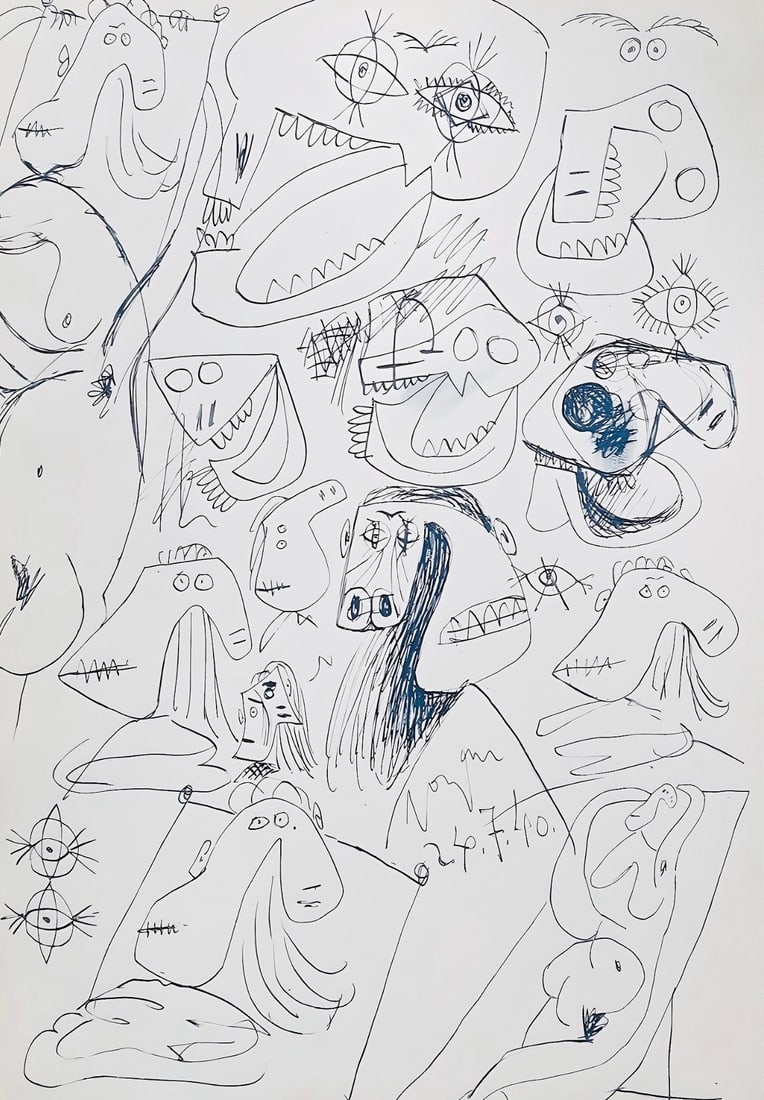 Pablo Picasso, Composition, Carnet de dessins de Picasso, Cahiers dArt, Lithograph (1 of 9)