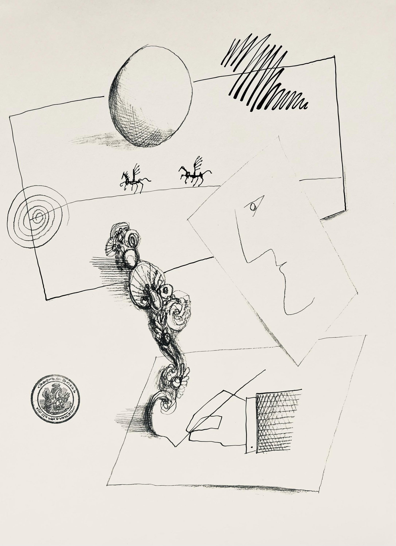 Steinberg lithograph derrire le miroir composition (1 of 8)