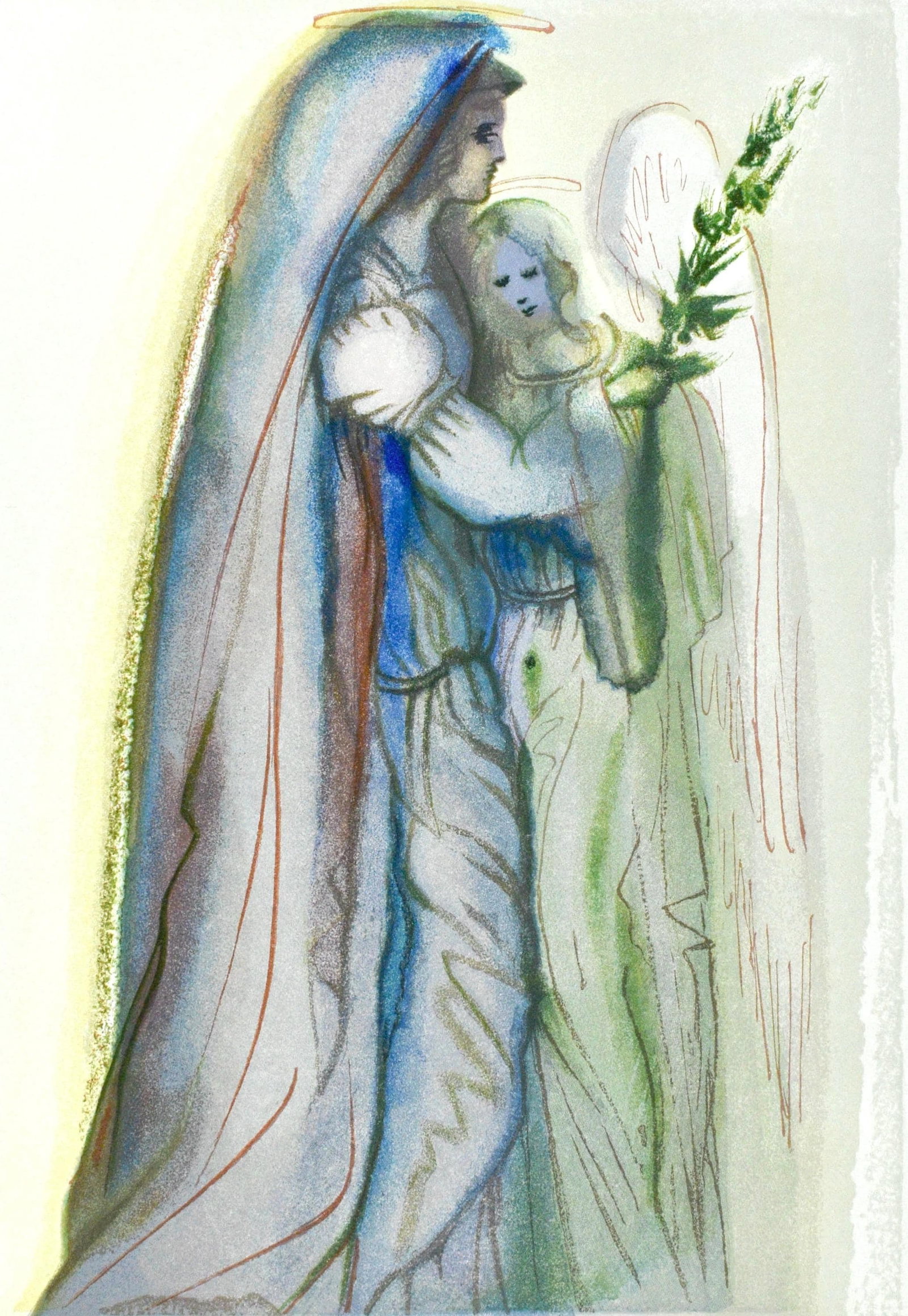 Salvador Dali, Paradiso XXXII (Michler/ Lpsinger 1039-1138; Field 189-200), La Divina Commedia,: Salvador Dali, Paradiso XXXII (Michler/ Lpsinger 1039-1138; Field 189-200), La Divina Commedia, Item Specifics: Paper size: 13 x 10.375 inches. Inscription: Unsigned and unnumbered, as issued.
