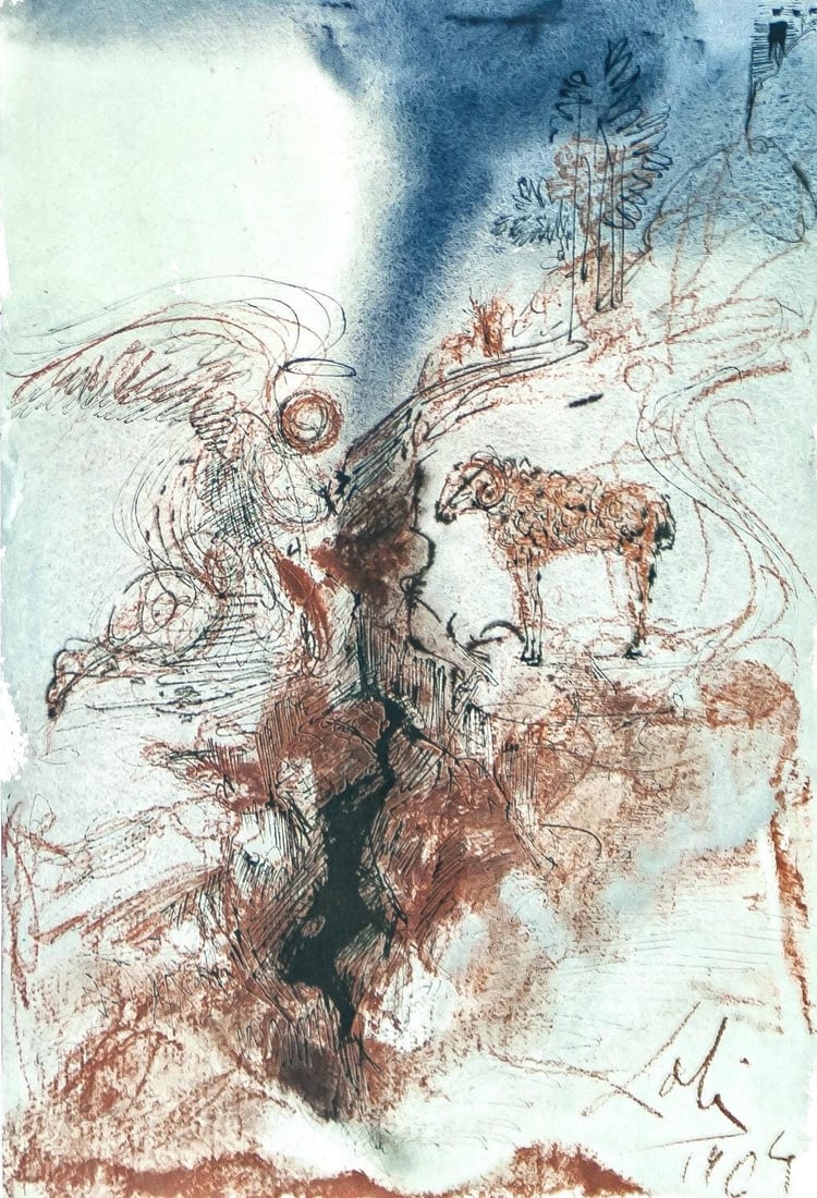 Salvador Dali Composition Michler Lpsinger 1600 Field 69-3 Biblia Sacra Lithograph: Salvador Dali Composition Michler Lpsinger 1600 Field 69-3 Biblia Sacra Lithograph Item Specifics: Paper size: 19 x 13.75 inches. Inscription: Signed in the plate and unnumbered, as issued. Catalogue