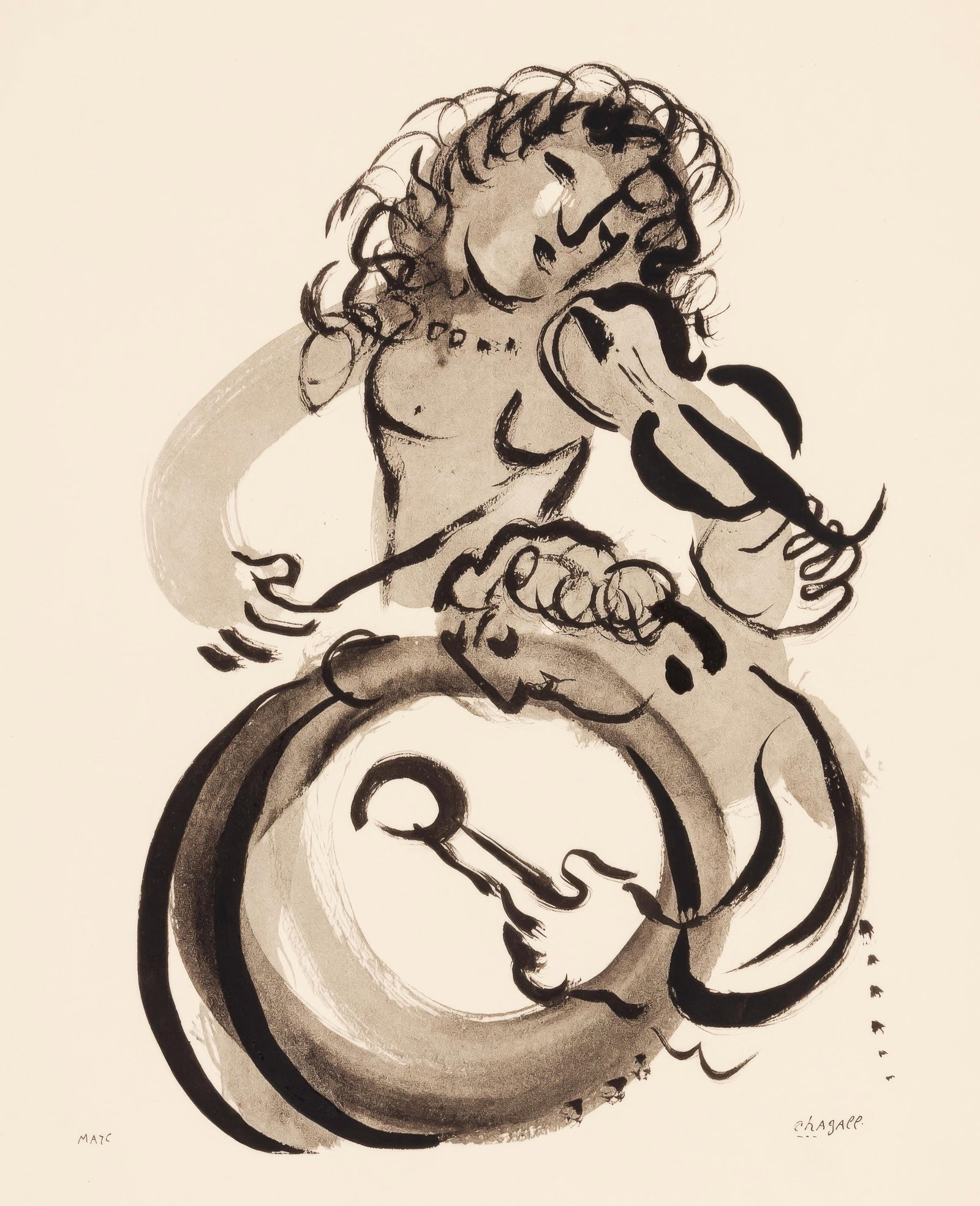 Color of Love is music by Marc Chagall 1958 Lithograph: Color of Love is music by Marc Chagall 1958 Lithograph Item Specifics: This exquisite lithograph and pochoir by Marc Chagall (18871985), titled Musique (Music), from the folio Couleur amour, 13 Aquare
