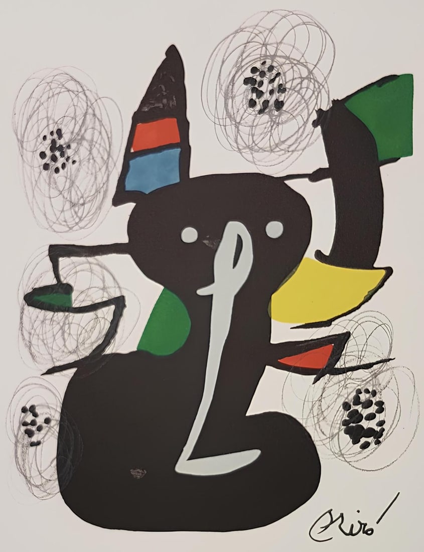 Joan Mir, Composition (Mourlot 1212-1225; Cramer 248), La mlodie acide, Lithograph: Joan Mir, Composition (Mourlot 1212-1225; Cramer 248), La mlodie acide, Lithograph Item Specifics: Paper size: 12.95 x 9.76 inches. Excellent condition. Signed in the plate, as issued. Notes: From the