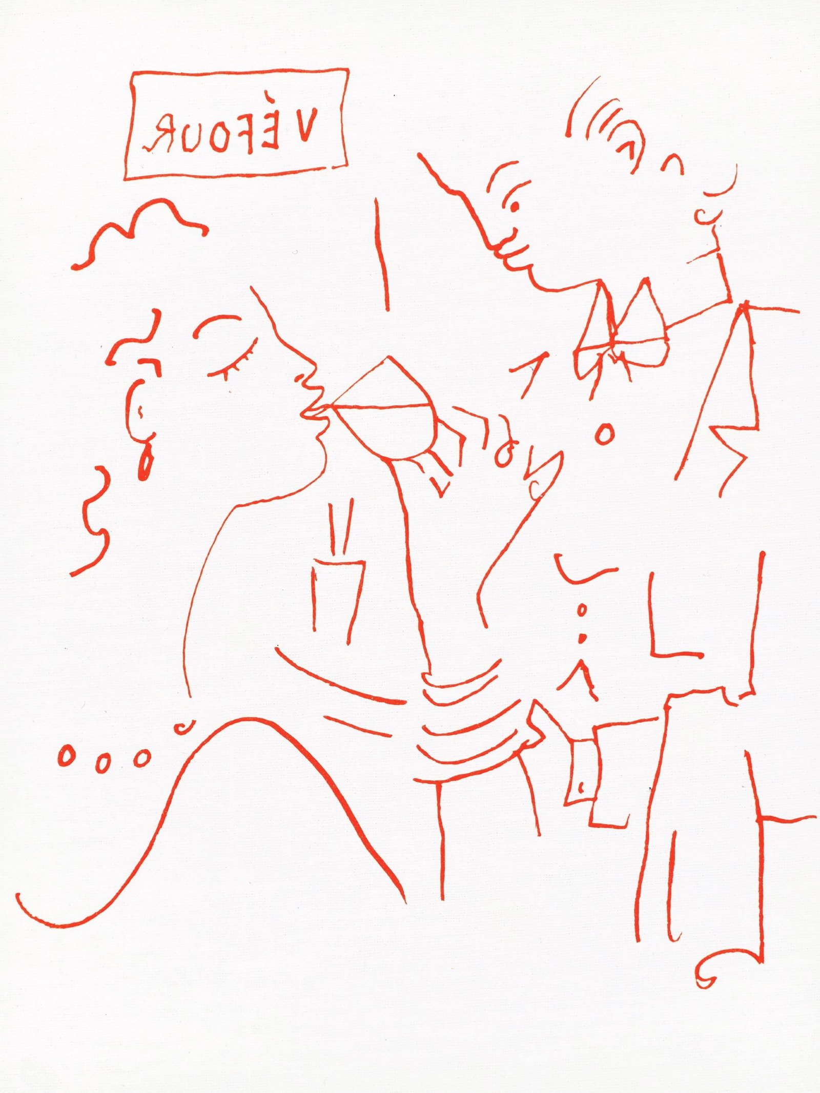 Jean Cocteau, Untitled, from Recipes for a Friend, illustrations by Jean Cocteau, Lithograph, 1964 (1 of 7)