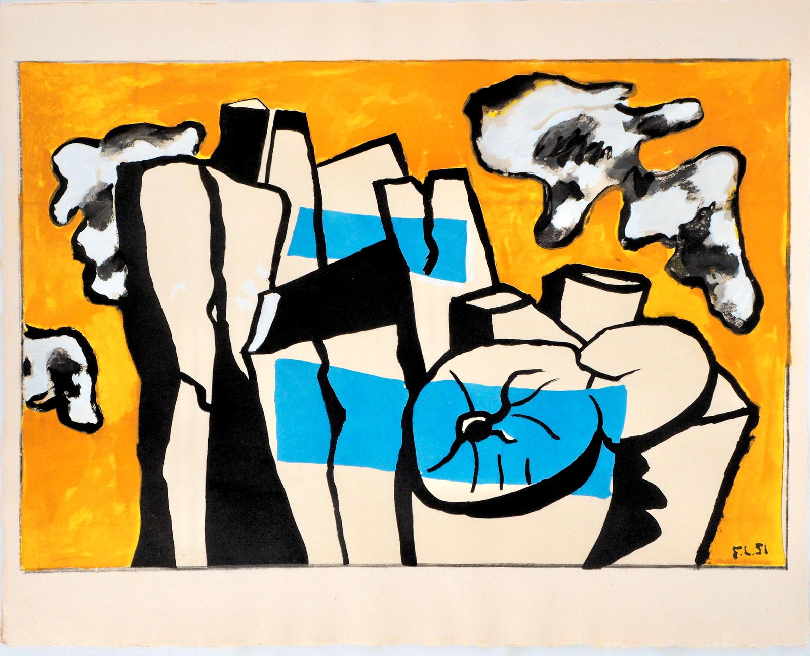 Fernand Lger, Composition, Contrastes, Lithograph - 4
