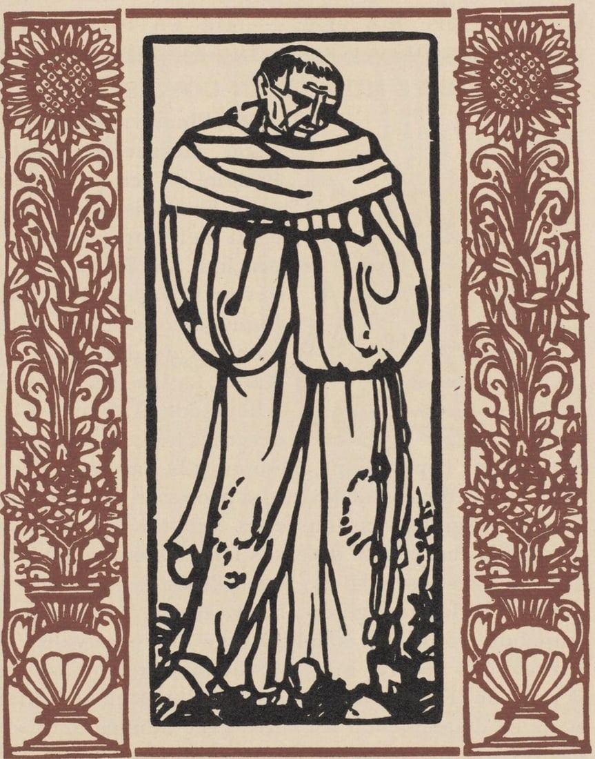 Woodcut by Bernard Morane, Les Petites Fleurs de St. Franoise, Composition, Mile.: Woodcut by Bernard Morane, Les Petites Fleurs de St. Franoise, Composition, Mile. Item Specifics: Paper size: 12.8125 x 9.8125 inches. Excellent condition. Unsigned and unnumbered, as issued. Notes: F