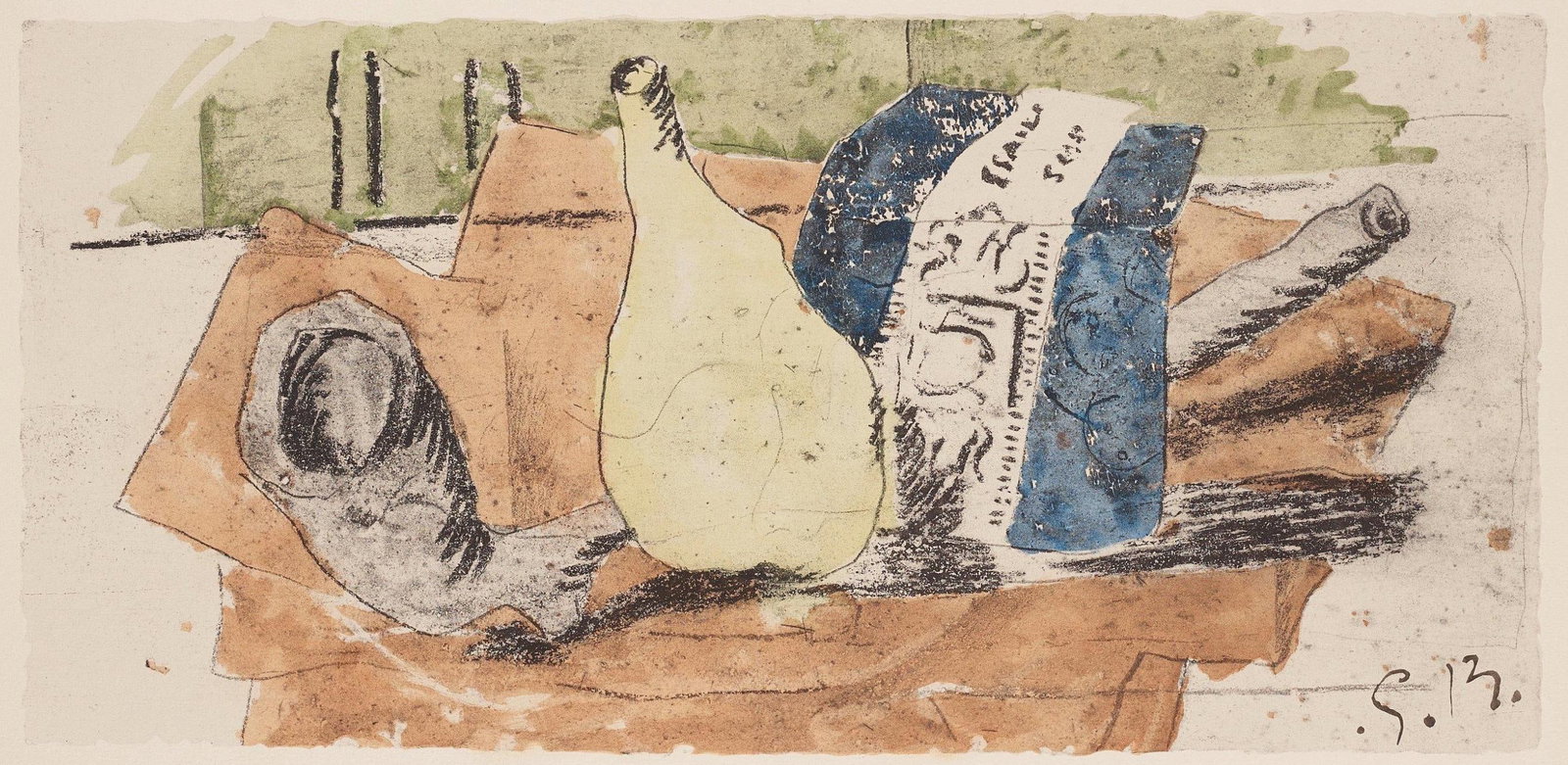 Georges Braque, Composition, Braque Espaces, 13 Dessins, Lavis, Aquarelles, Lithograph (1 of 9)