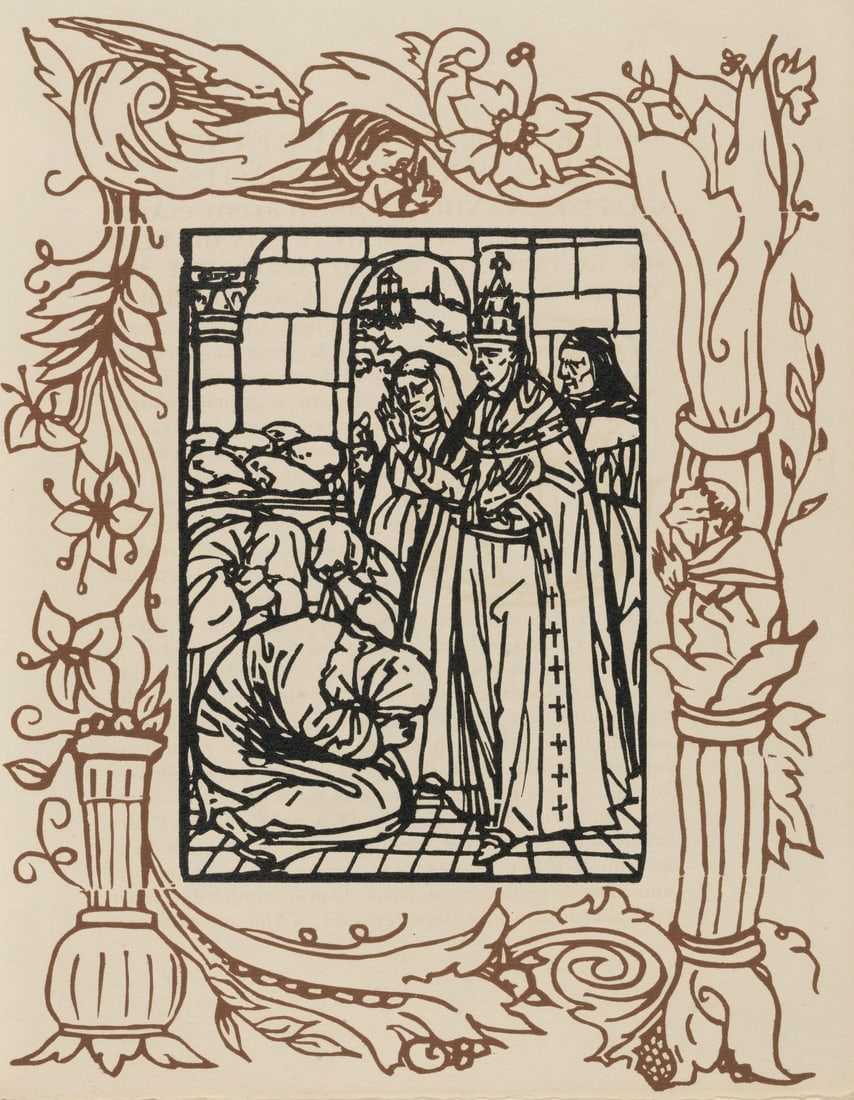 Woodcut by Bernard Morane, Les Petites Fleurs de St. Franoise, Composition, Mile.: Woodcut by Bernard Morane, Les Petites Fleurs de St. Franoise, Composition, Mile. Item Specifics: Paper size: 12.8125 x 9.8125 inches. Excellent condition. Unsigned and unnumbered, as issued. Notes: F