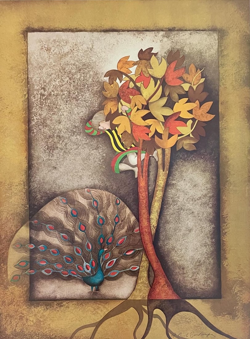 Peacock for Sophie Original Edition Offset Lithograph by Graciela Rodo Boulanger: Peacock for Sophie Original Edition Offset Lithograph by Graciela Rodo Boulanger Item Specifics: Paper size: 28.5 x 21.75 inches. Excellent condition. Inscription: Signed in the plate and unnumbered, 