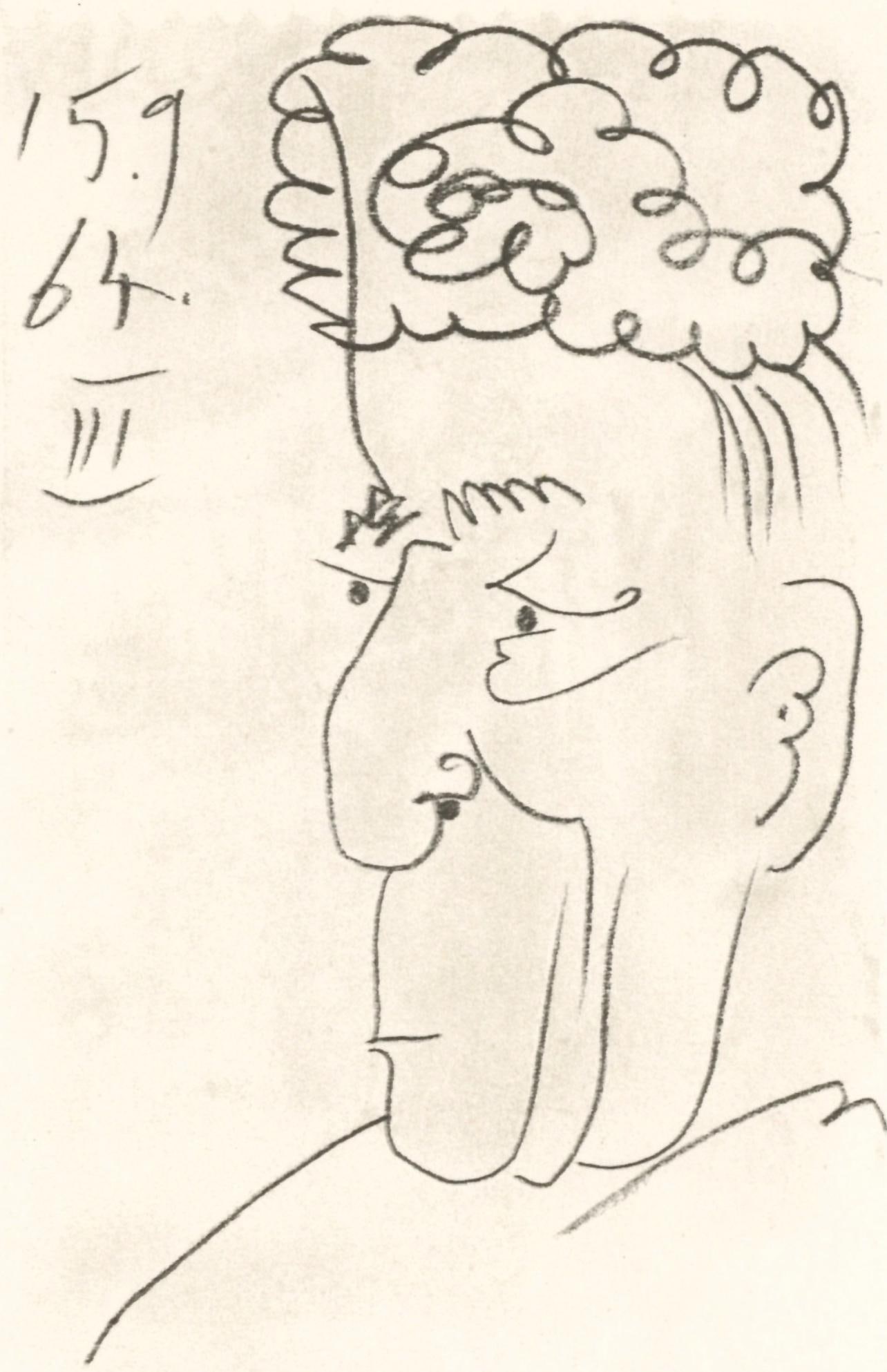 Pablo Picasso, 15.9.64. III (Cramer 148), Le Got du Bonheur, Mixed Media Lithograph (1 of 8)