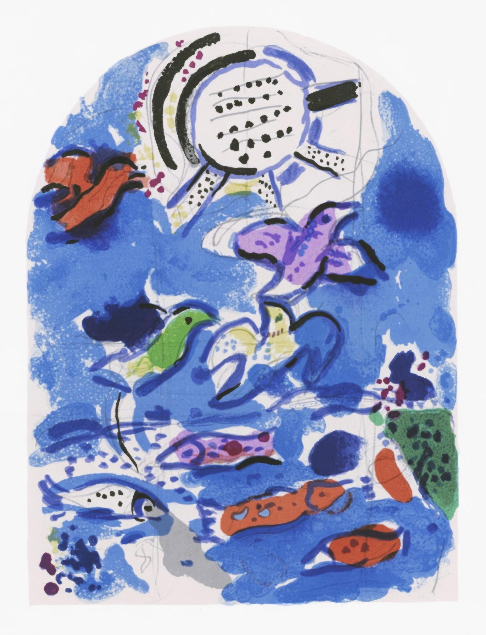 Tribe of Reuben from Jerusalem Windows Lithograph by Marc Chagall 1962 (1 of 7)