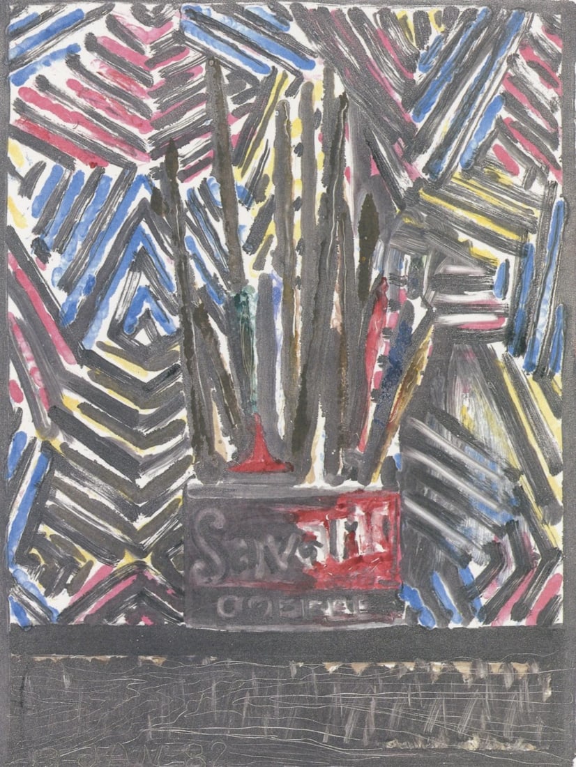 Jasper Johns, Composition, Jasper Johns, 17 Monotypes, Hliogravure (1 of 8)