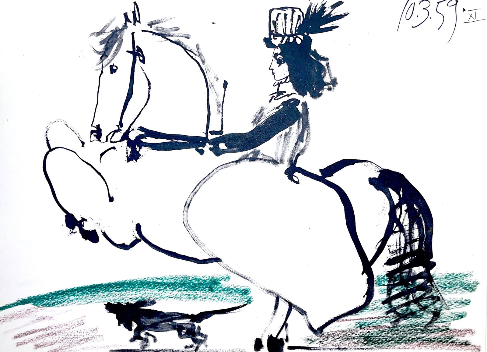 Pablo Picasso, Composition (Bloch 1276; Czwiklitzer 23), Toros y Toreros, Lithograph: Pablo Picasso, Composition (Bloch 1276; Czwiklitzer 23), Toros y Toreros, Lithograph Item Specifics: Paper Size: 10.5 x 14.75 inches. Inscription: Unsigned and unnumbered, as issued. Notes: From the a