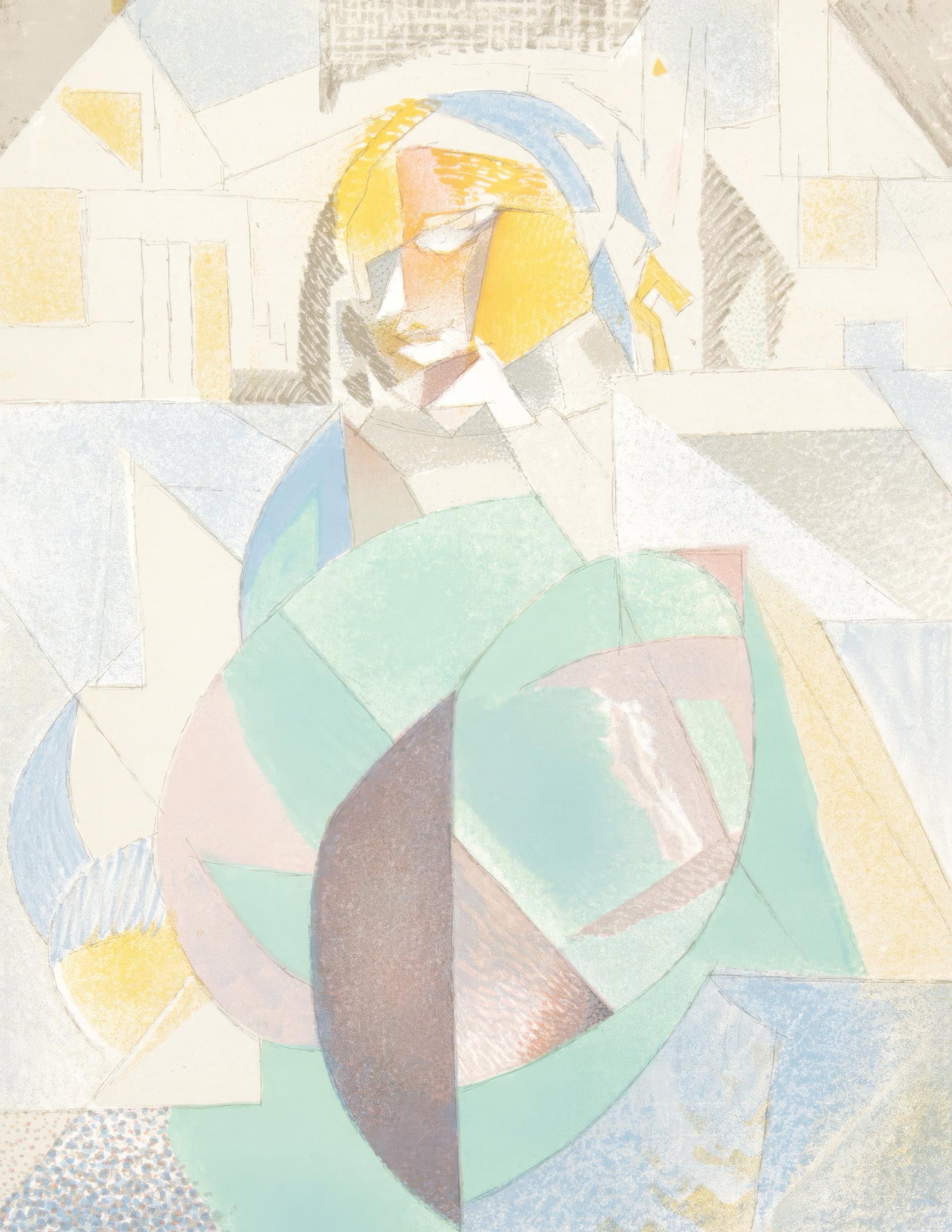 Jacques Villon, Actor Portrait, from Views of Paris, Lithograph, 1963 (1 of 6)