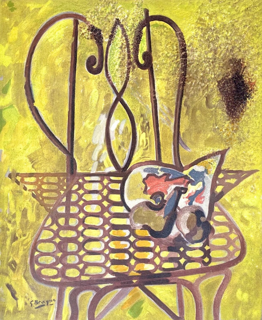 Georges Braque Mthodique Une Aventure La chaise de jardin: Georges Braque Mthodique Une Aventure La chaise de jardin Item Specifics: Inscription: Unsigned and unnumbered. Good condition. Notes: From the folio, Une Aventure mthodique, 1950; published by Fernan