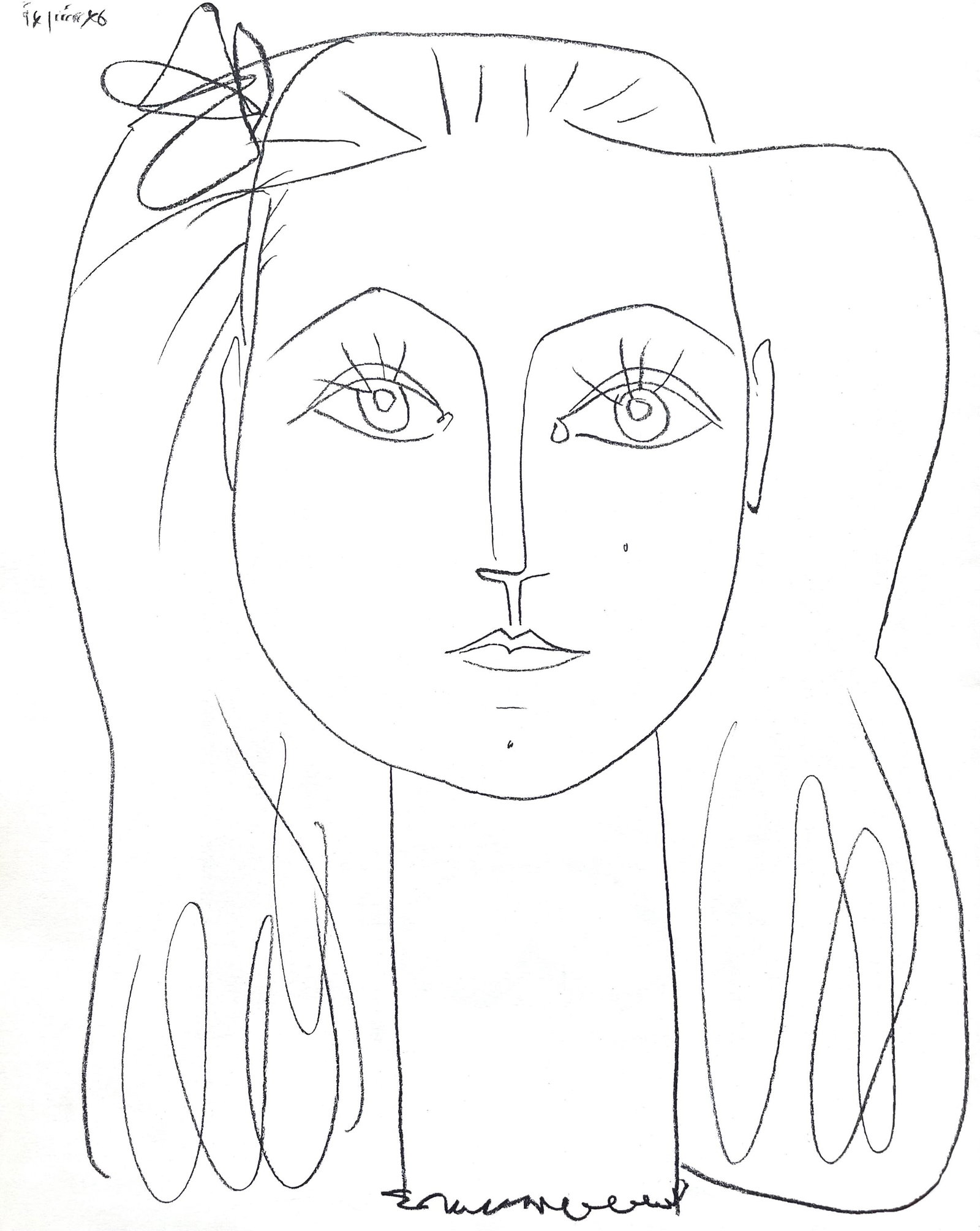 Pablo Picasso, Composition, Picasso Lithographs Since 1945, Cincinnati Art Museum, Lithograph (1 of 7)