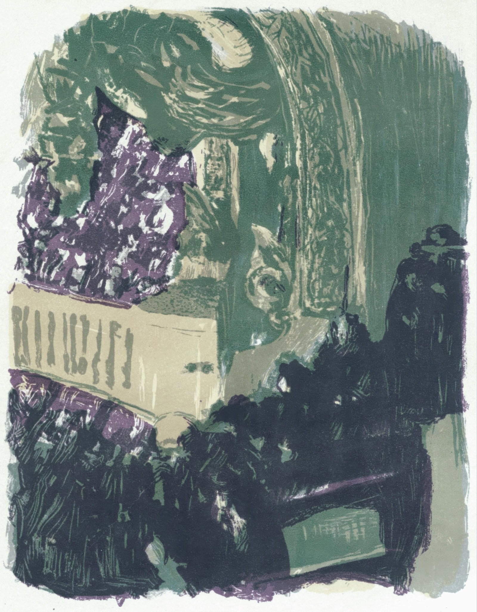 Jean-Edouard Vuillard, Gallery at the Gymnase, from The Graphic Work of Vuillard, Lithograph, 1948: Jean-Edouard Vuillard, Gallery at the Gymnase, from The Graphic Work of Vuillard, Lithograph, 1948 Item Specifics: This exquisite lithograph by Jean-Edouard Vuillard (1868-1940), titled Galerie au Gym