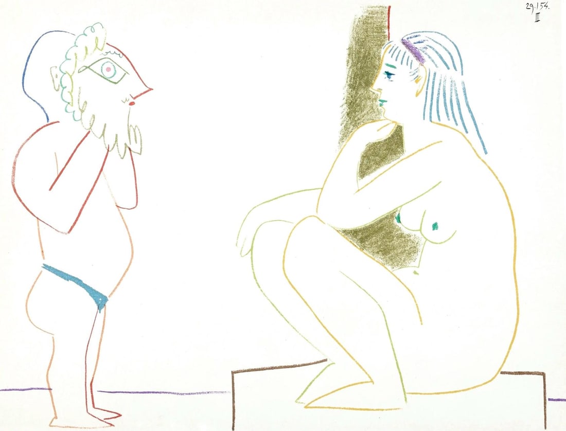 Pablo Picasso, Composition, La Comdie Humaine, Verve, Revue Artistique et Littraire, Lithograph: Pablo Picasso, Composition, La Comdie Humaine, Verve, Revue Artistique et Littraire, Lithograph Item Specifics: Paper Size: 10.25 x 14 inches. Inscription: Unsigned and unnumbered, as issued.