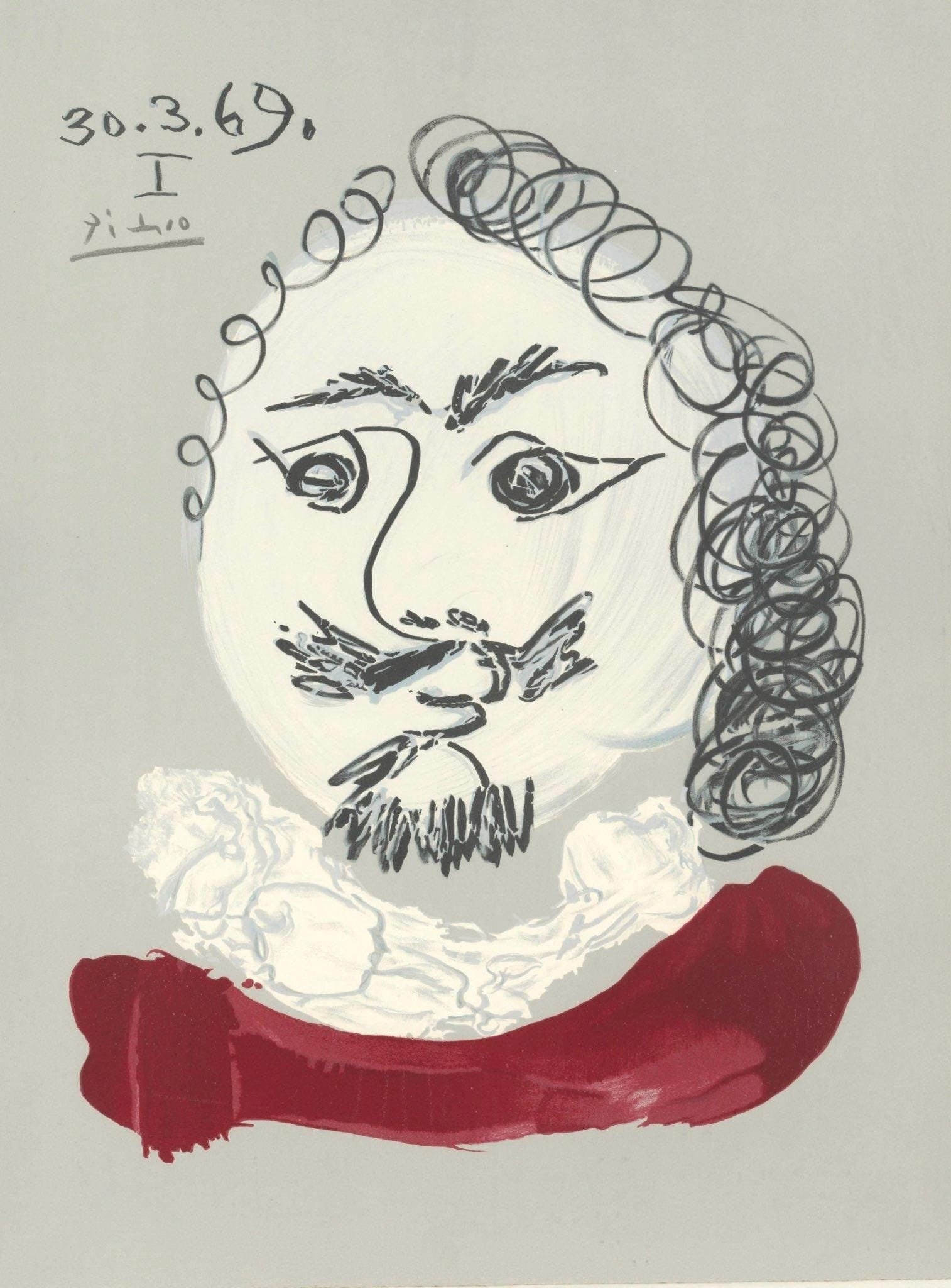Pablo Picasso, Composition (Orozco 207-261), Vingt-Neuf Portraits Imaginaires, Lithograph: Pablo Picasso, Composition (Orozco 207-261), Vingt-Neuf Portraits Imaginaires, Lithograph Item Specifics: Paper size: 25.75 x 19.625 inches. Excellent condition. Signed in the plate, as issued.