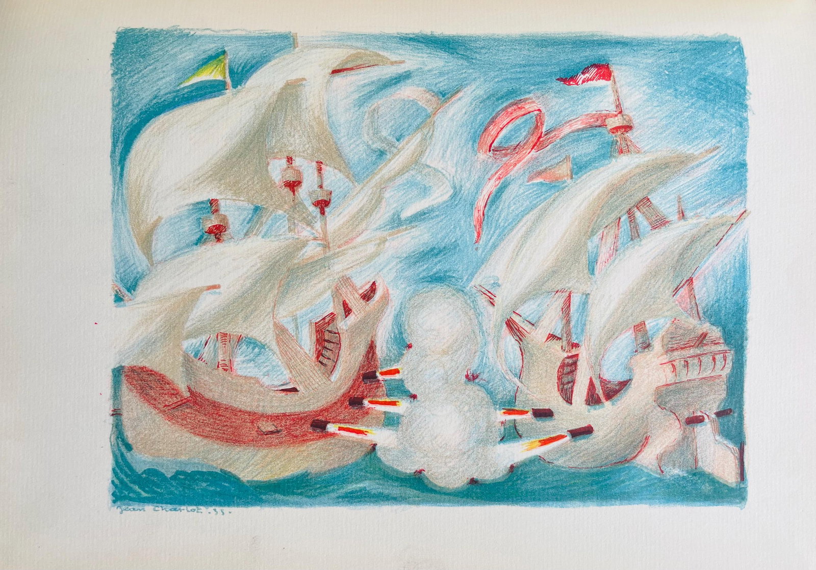 Charlot Jean Composition Lithograph - 4