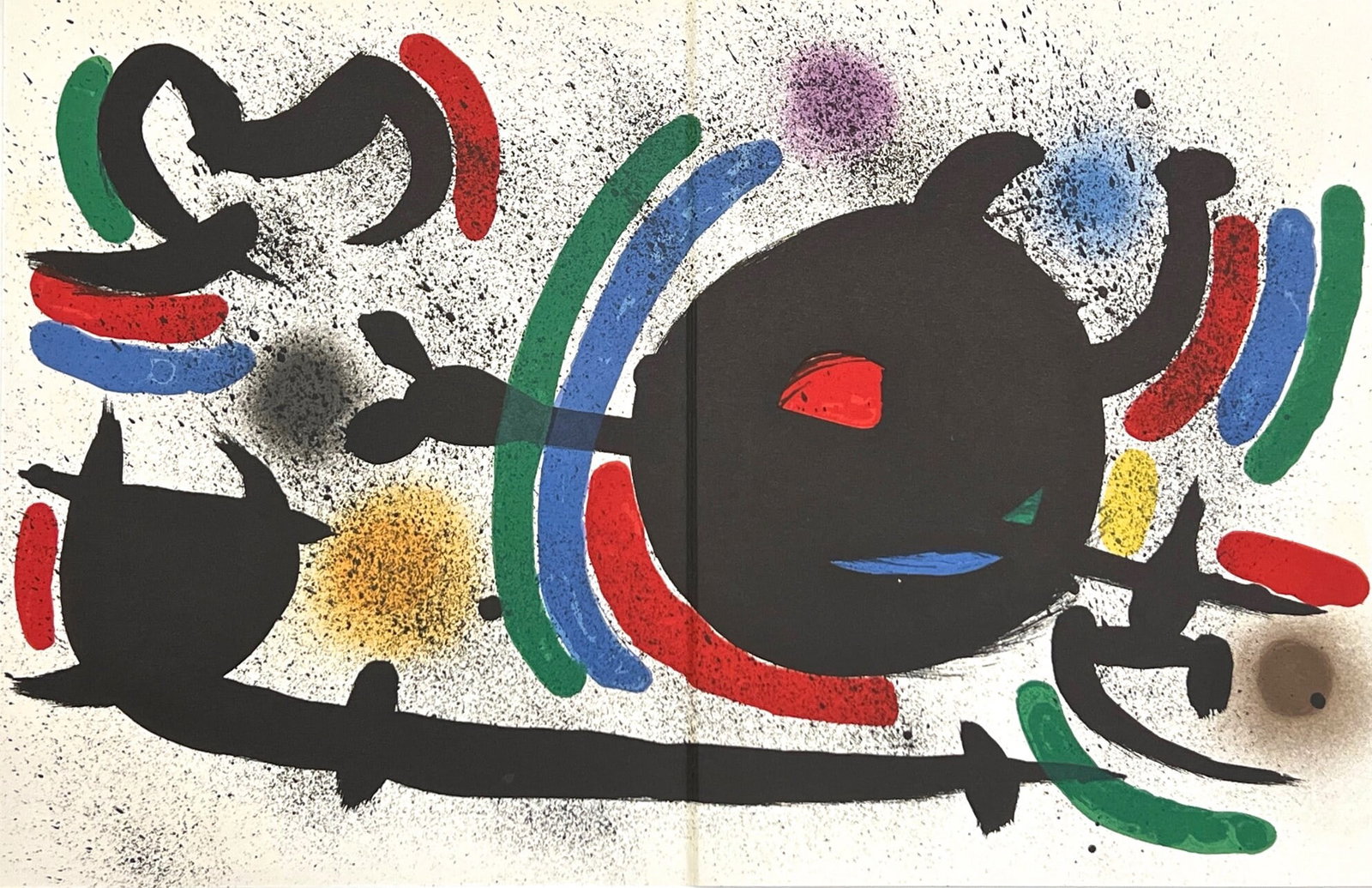 Joan Mir, Composition, (Cramer 160; Mourlot 866), Joan Mir Lithographs, Lithograph: Joan Mir, Composition, (Cramer 160; Mourlot 866), Joan Mir Lithographs, Lithograph Item Specifics: Inscription: Unsigned and unnumbered. Paper Size: 12.5 x 19.5 inches. Excellent condition, with cente