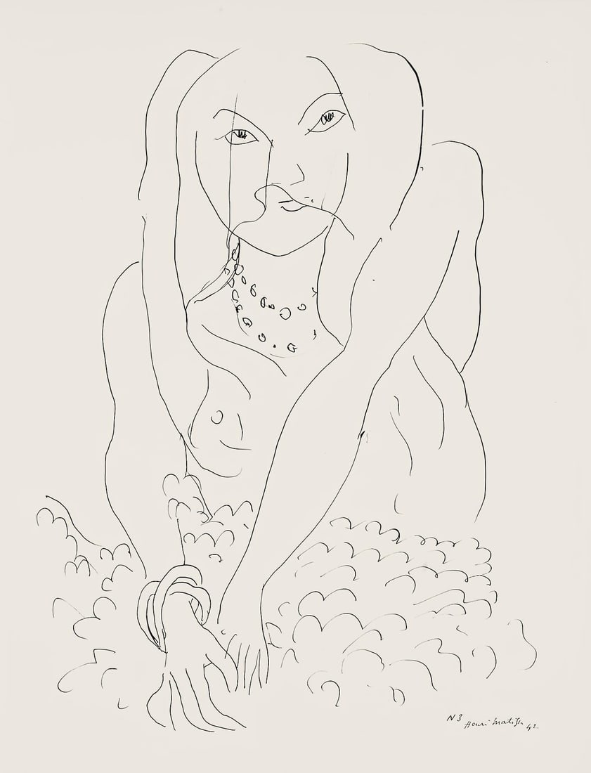 Srie N var. 3 Duthuit 9 Thmes et variations Dessins Henri Matisse Lithograph: Srie N var. 3 Duthuit 9 Thmes et variations Dessins Henri Matisse Lithograph Item Specifics: Paper Size: 12.875 x 9.625 inches. Excellent condition. Inscription: Signed in the plate and unnumbered, as
