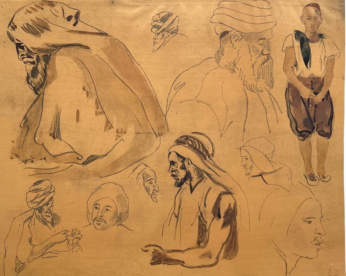 Eugne Delacroix, Composition, Trente et un Dessins et Aquarelles du Maroc, Lithograph: Eugne Delacroix, Composition, Trente et un Dessins et Aquarelles du Maroc, Lithograph Item Specifics: Mat-board size: 14.674 x 19.56 inches. Excellent condition. Unsigned and unnumbered, as issued. No