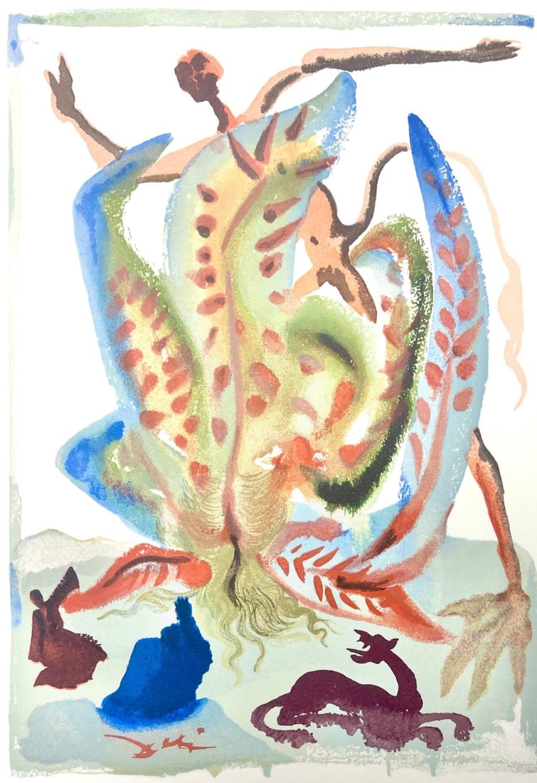 Salvador Dali, Fegefeuer XXIII (Michler/ Lpsinger 1039-1138; Field 189-200), Die Gttliche Komdie,: Salvador Dali, Fegefeuer XXIII (Michler/ Lpsinger 1039-1138; Field 189-200), Die Gttliche Komdie, Item Specifics: Paper size: 13 x 10.375 inches. Inscription: Signed in the block, and unnumbered, as i