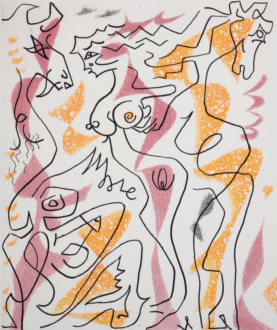 Andr Masson, Composition, Feuilles parses, Etching (1 of 8)