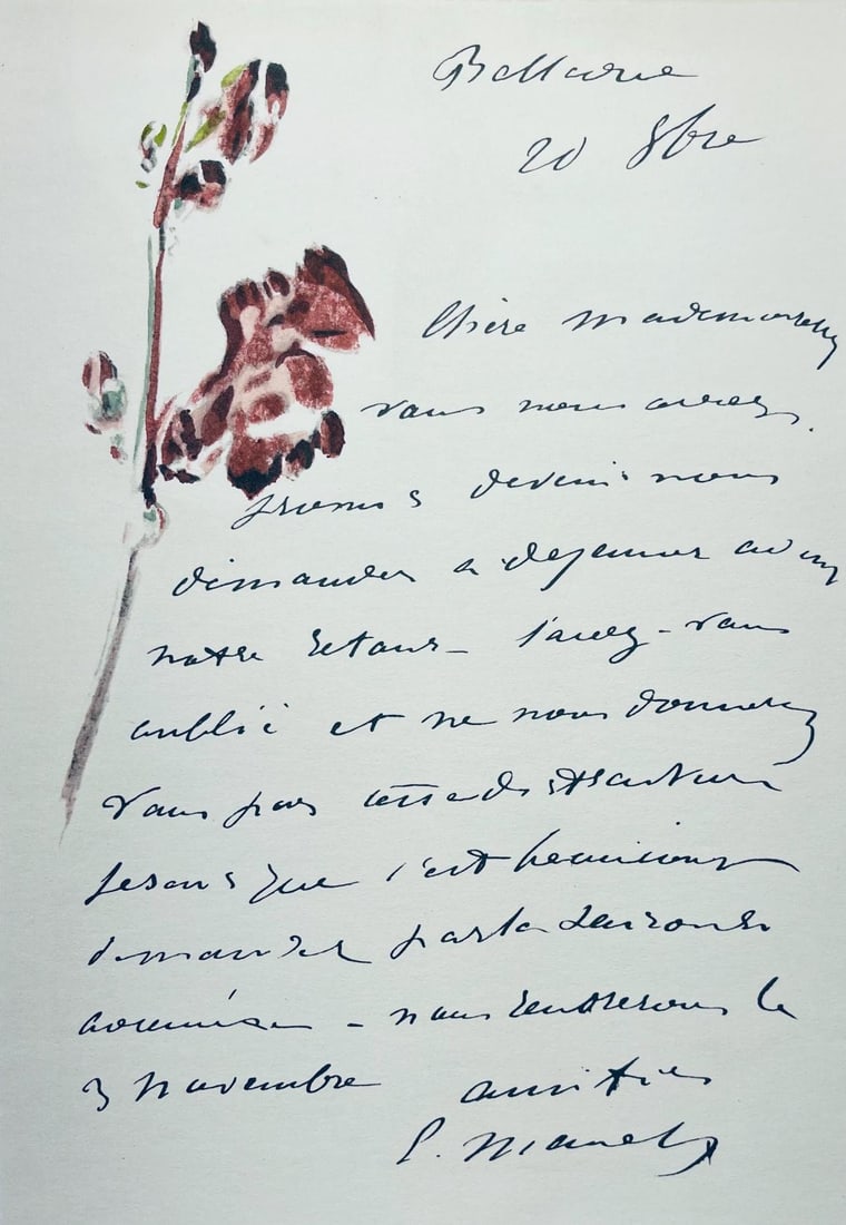 douard Manet, Composition, douard Manet, Letters with Aquarelles, Lithograph (1 of 6)