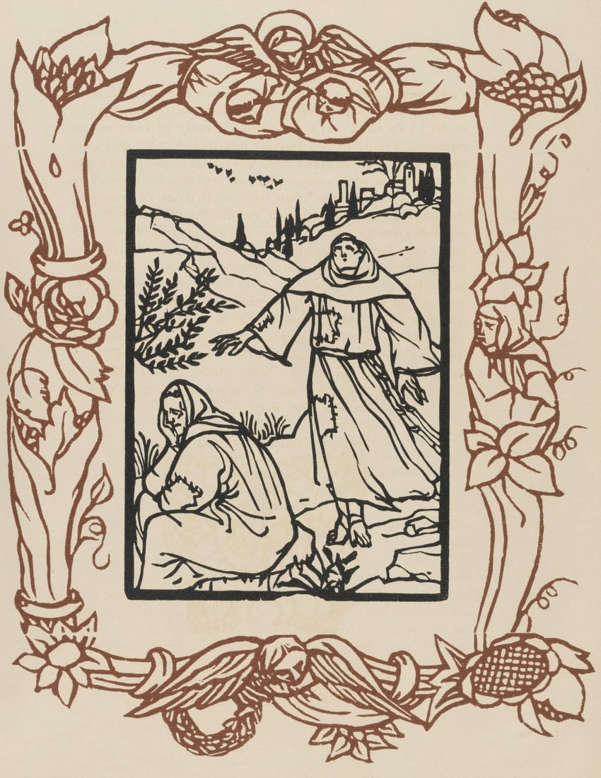 Les Petites Fleurs de St. Franoise Woodcut Bernard Morane No. 100 mile Composition: Les Petites Fleurs de St. Franoise Woodcut Bernard Morane No. 100 mile Composition Item Specifics: Paper size: 12.8125 x 9.8125 inches. Excellent condition. Unsigned and unnumbered, as issued. Notes: