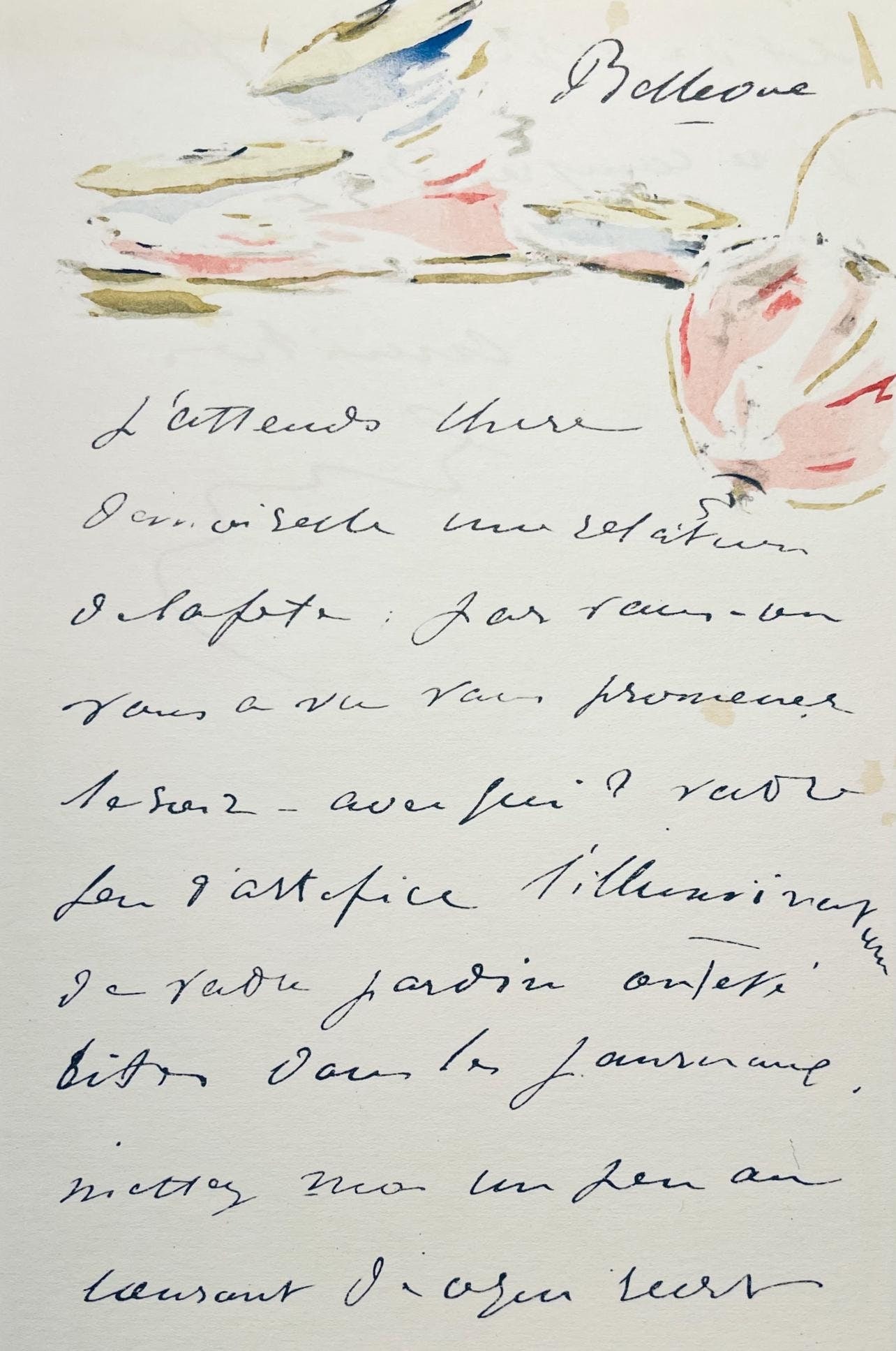 douard Manet, Composition, douard Manet, Letters with Aquarelles, Lithograph (1 of 6)