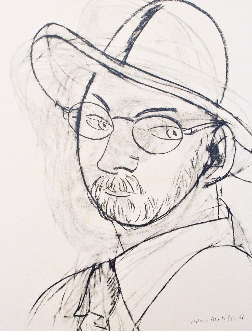 Henri Matisse Autoportrait Au Chapeau De Paille Par Hliogravure: Henri Matisse Autoportrait Au Chapeau De Paille Par Hliogravure Item Specifics: Paper Size: 12 x 9.25 inches; image size: 9.05 x 7.08 inches. Inscription: Signed in the plate and unnumbered, as issued