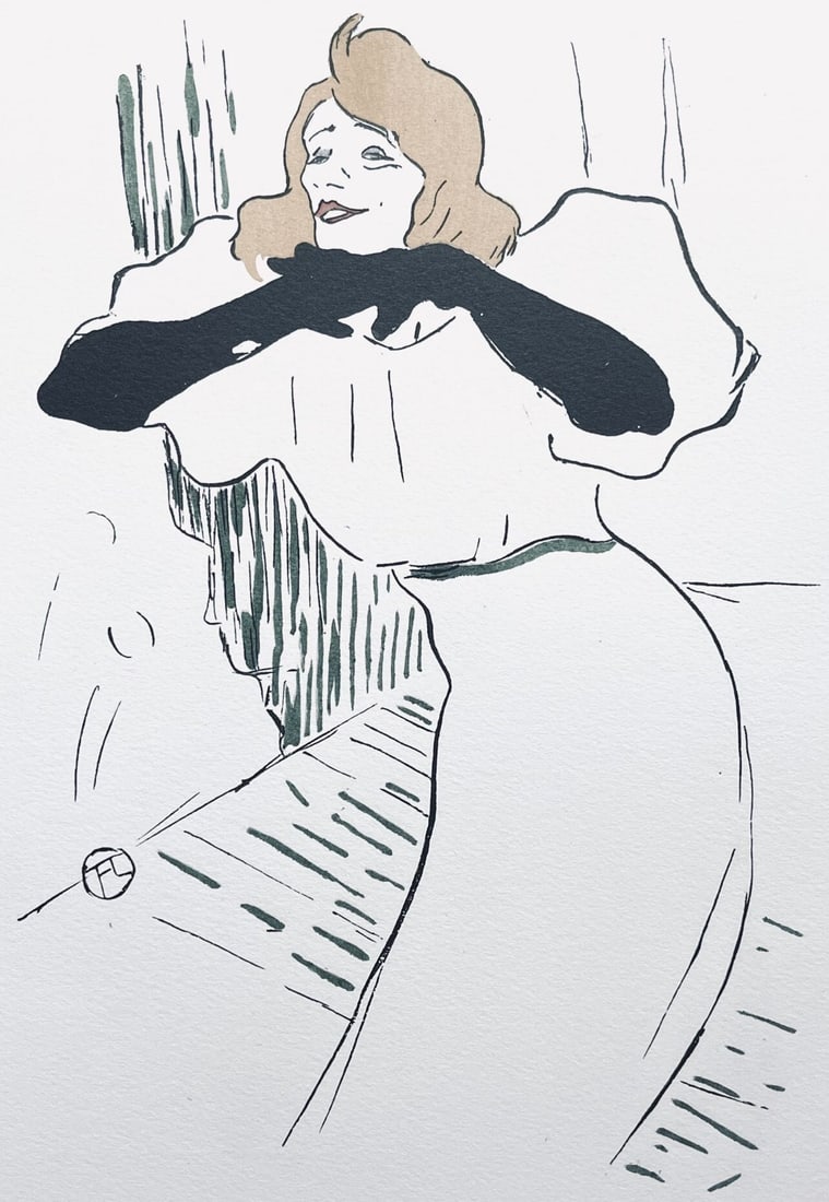 Henri de Toulouse-Lautrec, Composition, Yvette Guilbert vue par Toulouse-Lautrec, Lithograph: Henri de Toulouse-Lautrec, Composition, Yvette Guilbert vue par Toulouse-Lautrec, Lithograph Item Specifics: Paper Size: 15 x 11.25 inches. Excellent condition. Notes: From the folio, Yvette Guilbert 