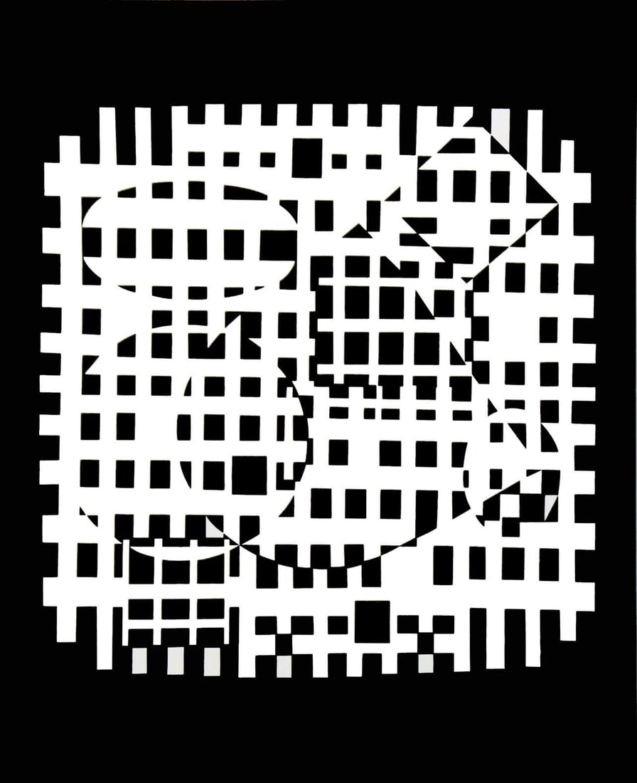 Vasarely Victor Composition Croises Hliogravure (1 of 4)