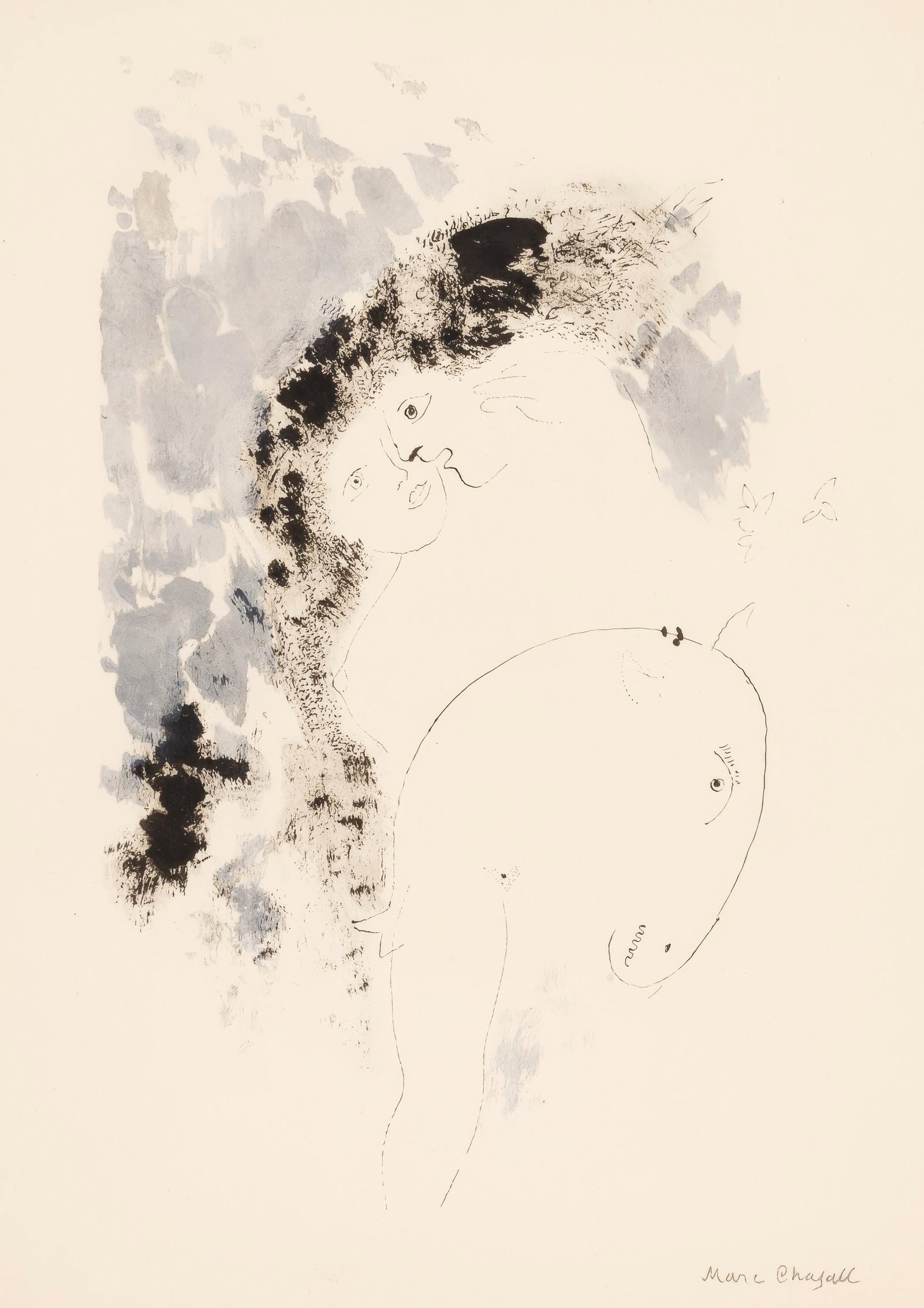 Marc Chagall, The Dawn, from Color of Love, Lithograph and Pochoir, 1958 (1 of 8)
