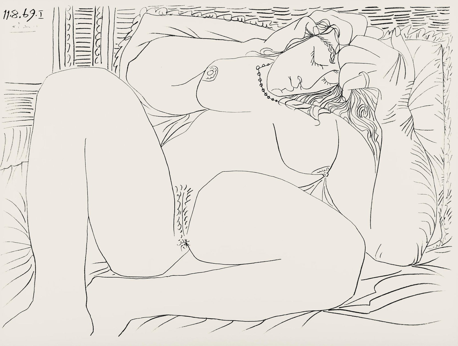 Pablo Picasso, Composition (Orozco 193-204), Au Baiser D'Avignon, Lithograph: Pablo Picasso, Composition (Orozco 193-204), Au Baiser D'Avignon, Lithograph Item Specifics: Paper size: 15.75 x 19.625 inches. Excellent condition. Signed in the plate and unnumbered, as issued. Note