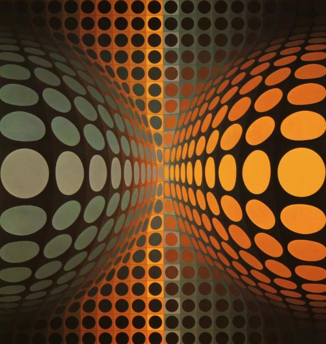 Vasarely Composition Vega Hliogravure: Vasarely Composition Vega Hliogravure Item Specifics: Paper Size: 10.63 x 10.63 inches. Excellent condition. Notes: From the folio, Vega, 1976. Published and printed by ditions du Griffon, Neuchtel, S