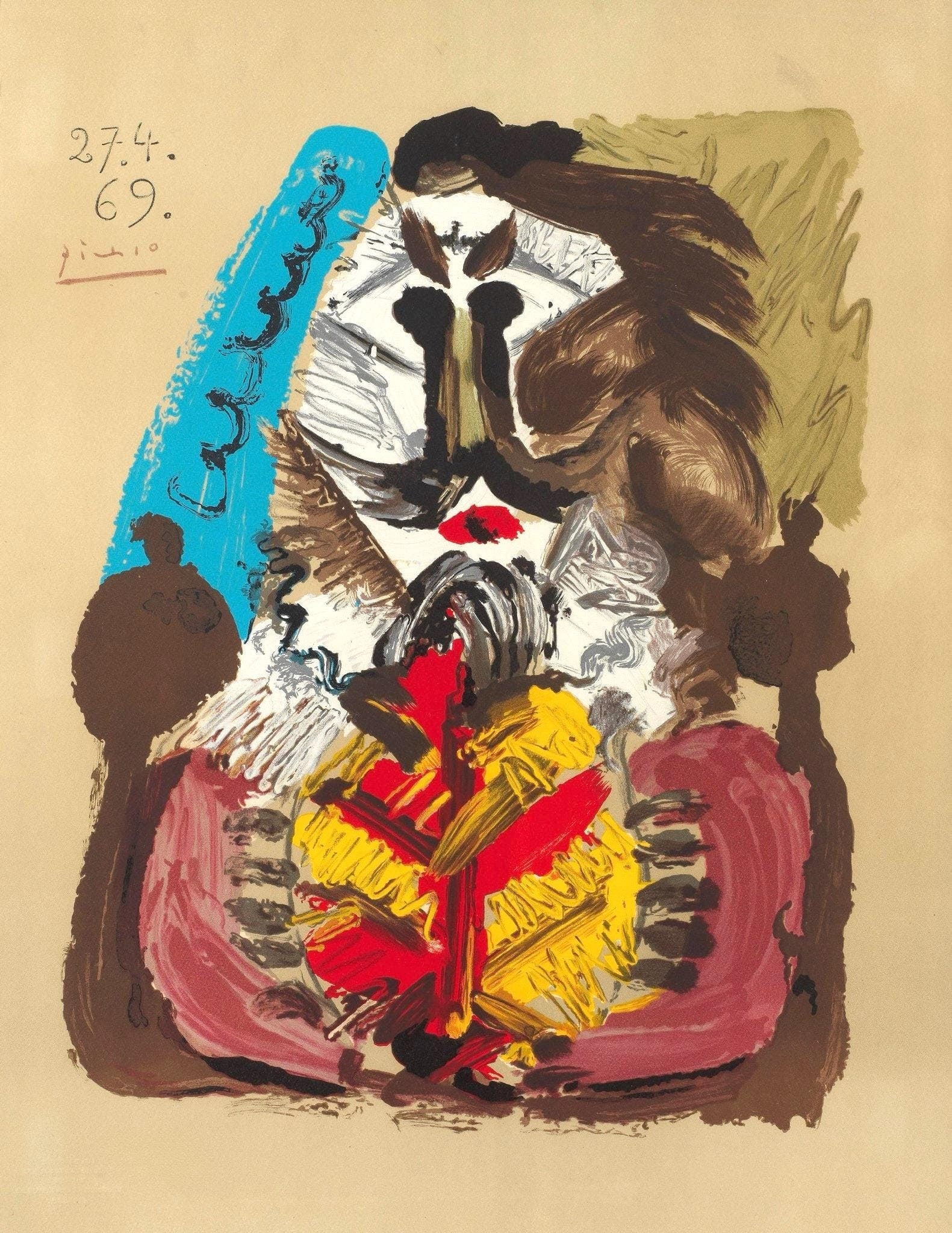 Pablo Picasso, Composition (Orozco 207-261), Vingt-Neuf Portraits Imaginaires, Lithograph: Pablo Picasso, Composition (Orozco 207-261), Vingt-Neuf Portraits Imaginaires, Lithograph Item Specifics: Paper size: 25.75 x 19.625 inches. Excellent condition. Signed in the plate, as issued. Notes: