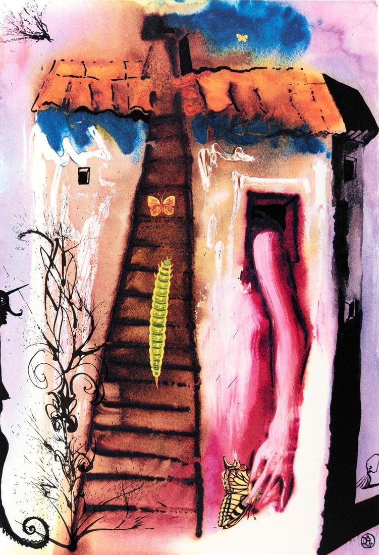 Salvador Dali, The Rabbit Sends in a Little Bill (Field 69-5, A-M), Alice's Adventures in (1 of 8)