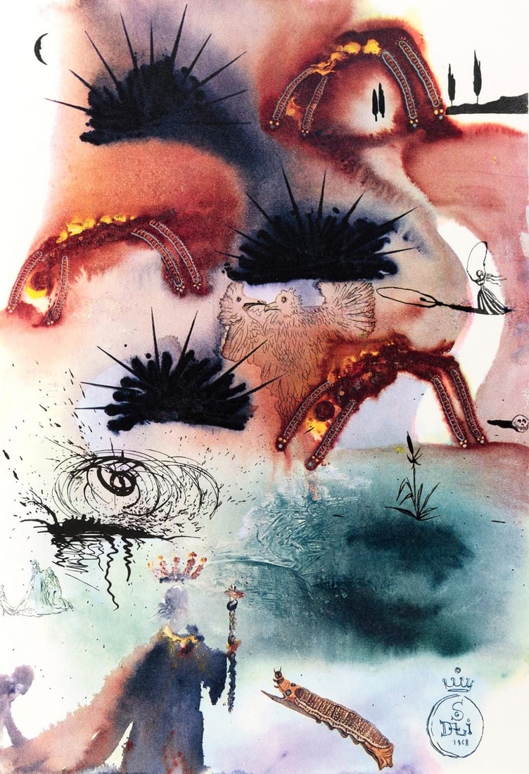 Salvador Dali, The Lobster Quadrille (Field 69-5, A-M), Alice's Adventures in Wonderland, (1 of 8)